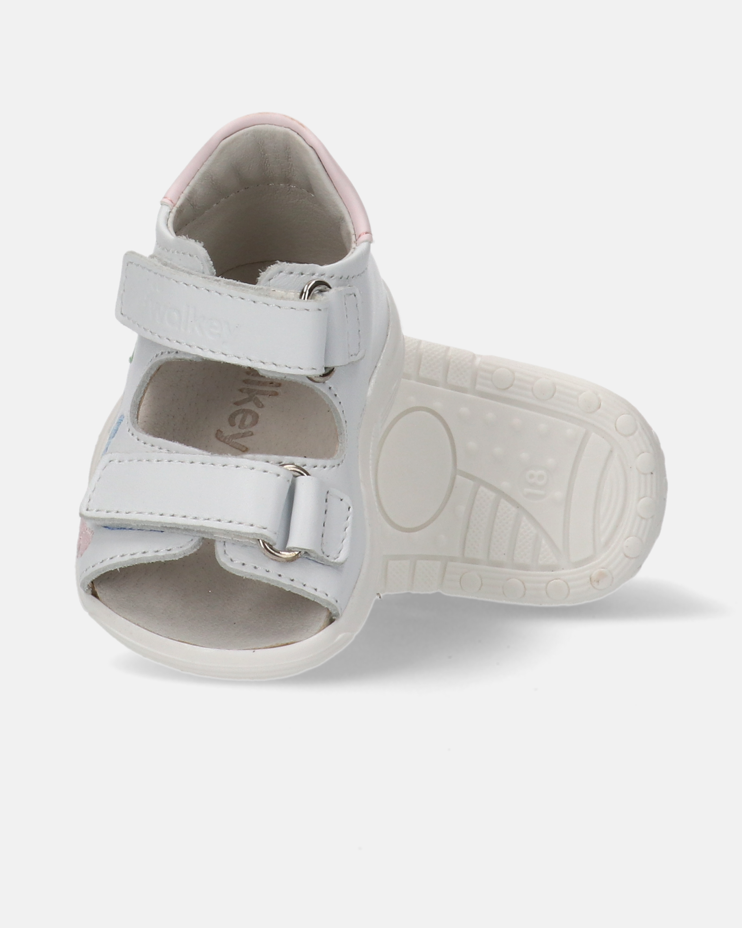 Sandali primi passi in pelle con fiocchetti