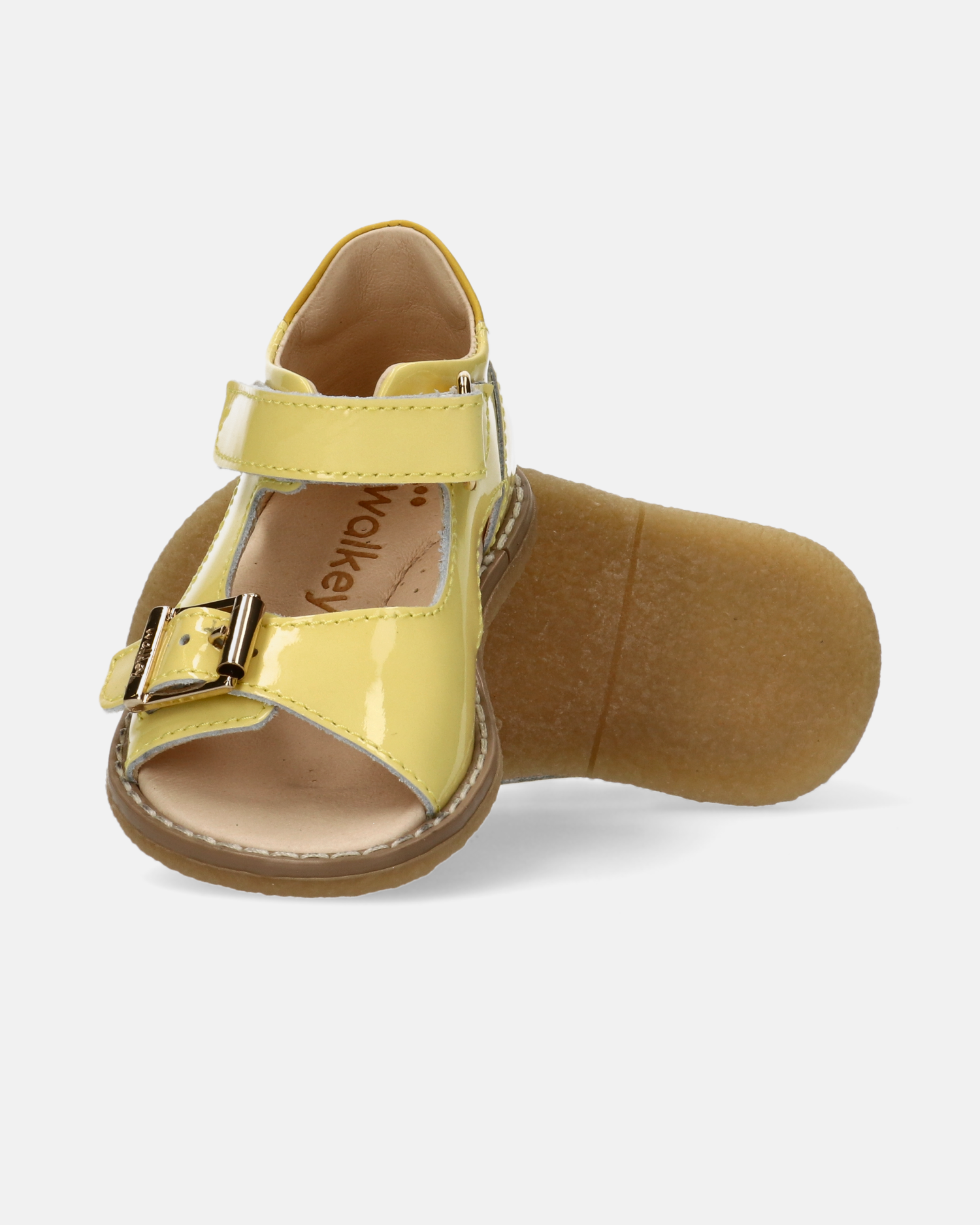 Sandali primi passi in vernice con tallone chiuso