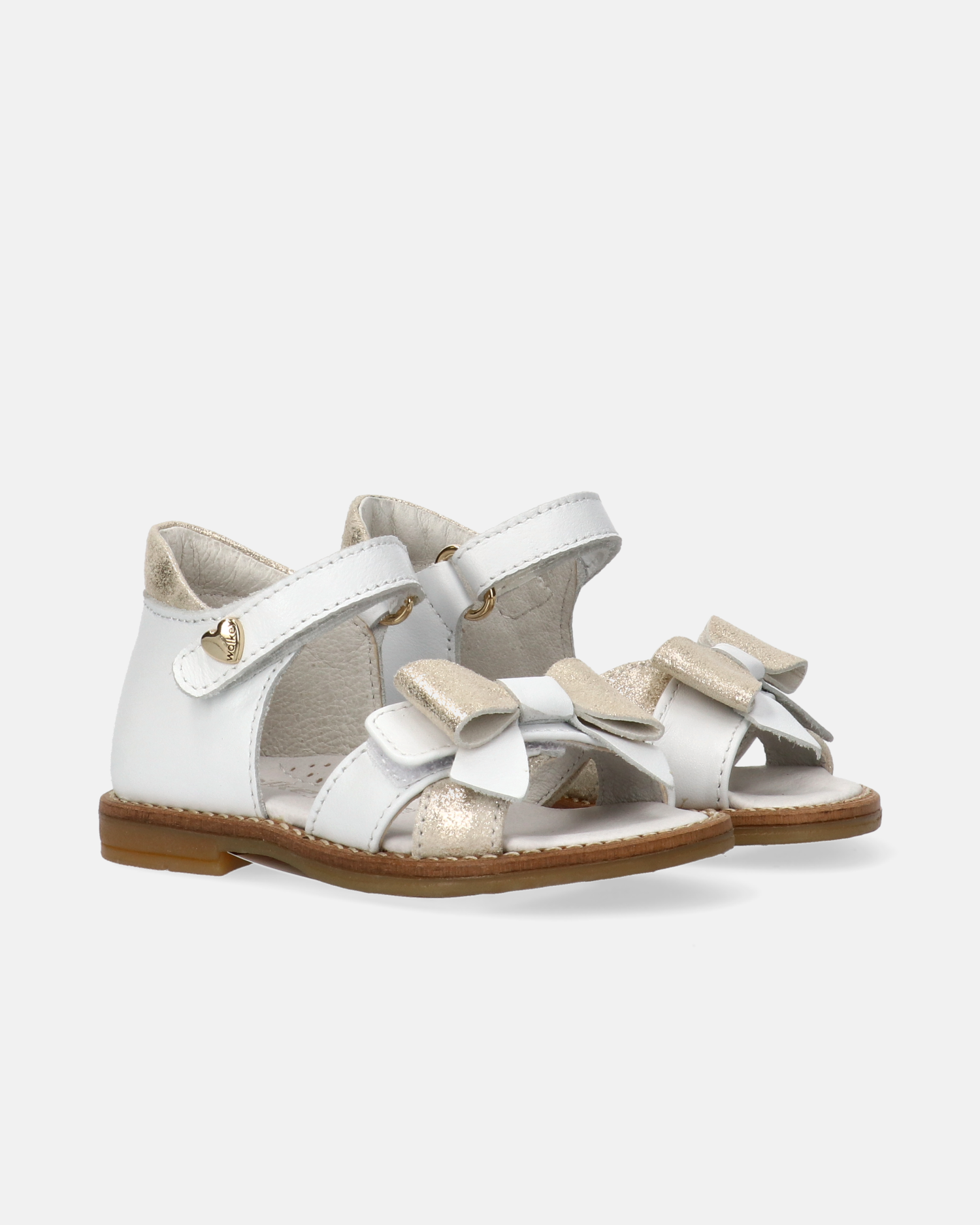 Sandali primi passi con fiocco e tallone chiuso