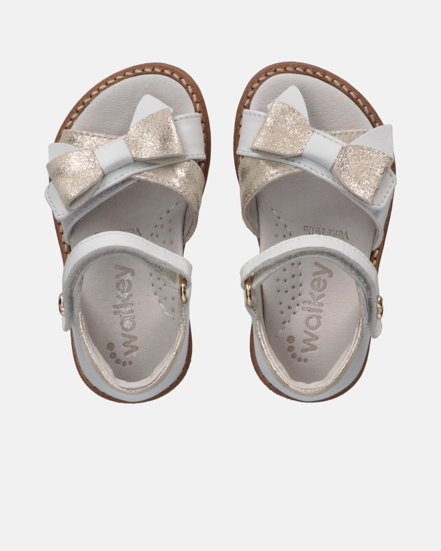 Sandali primi passi con fiocco e tallone chiuso