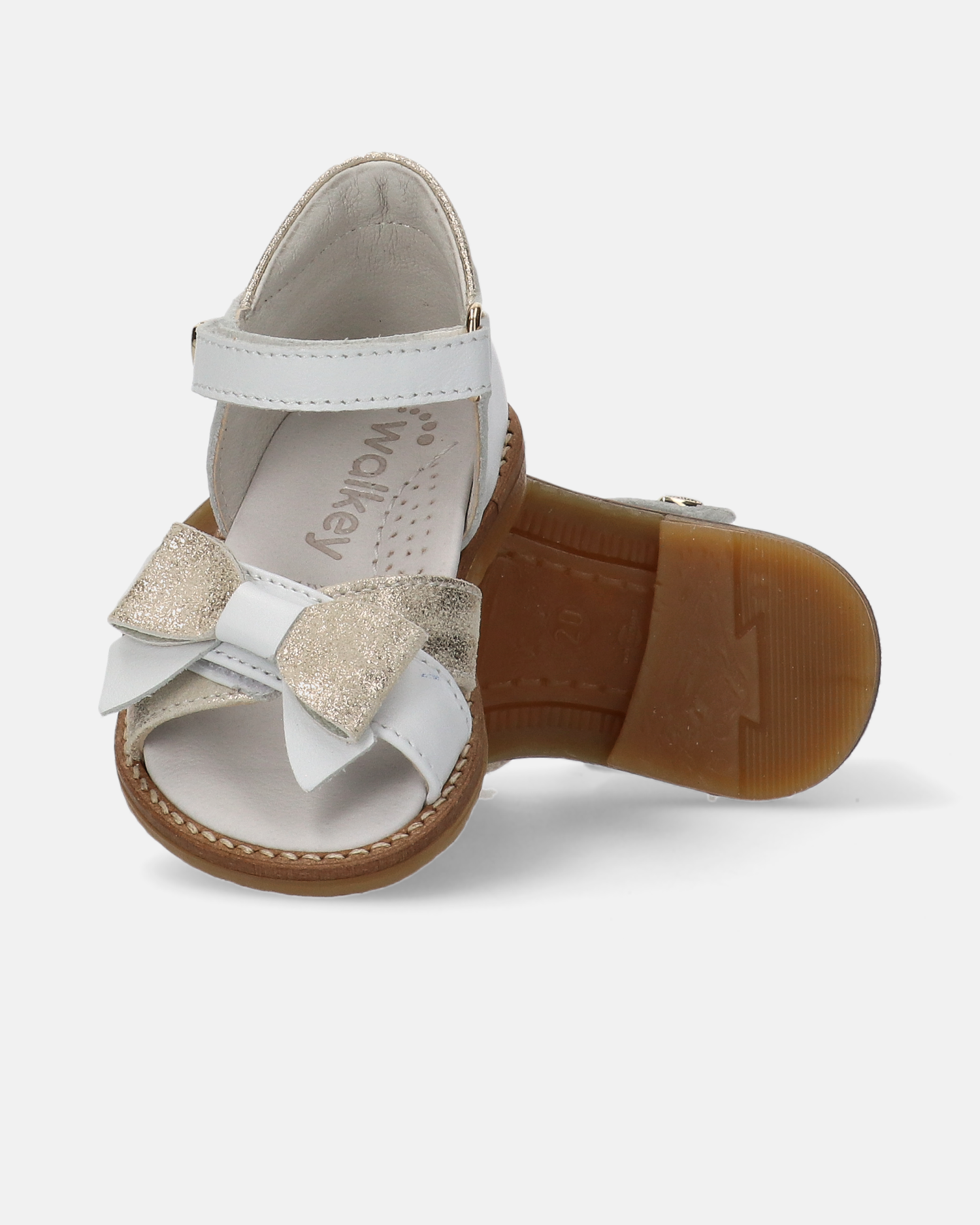 Sandali primi passi con fiocco e tallone chiuso