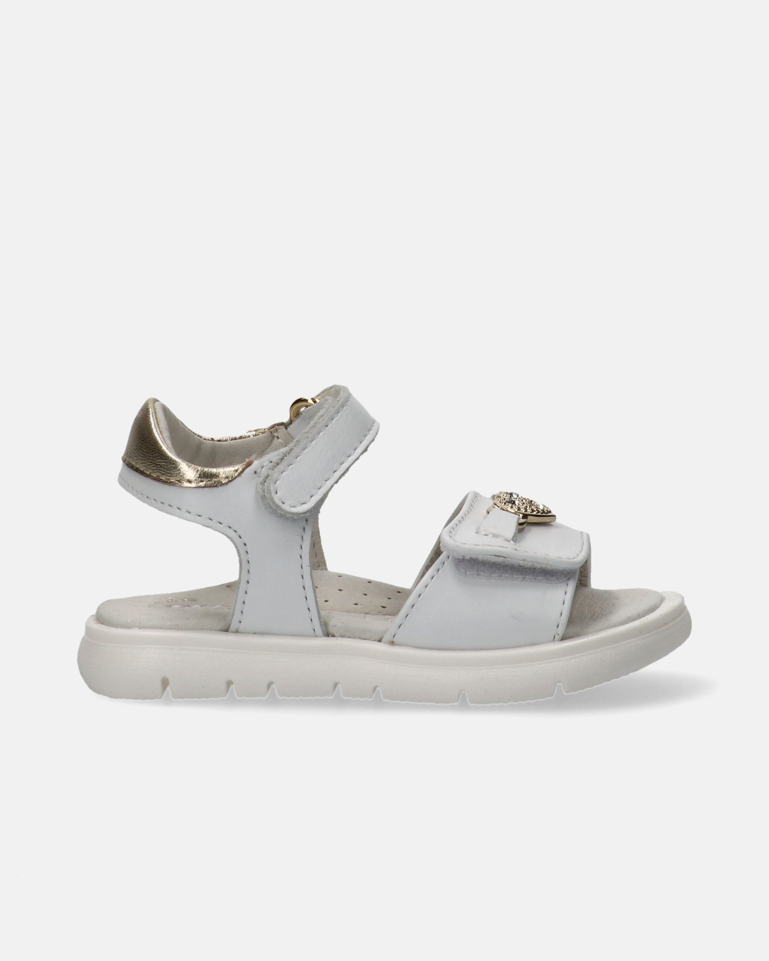 Sandali primi passi con cuore di strass