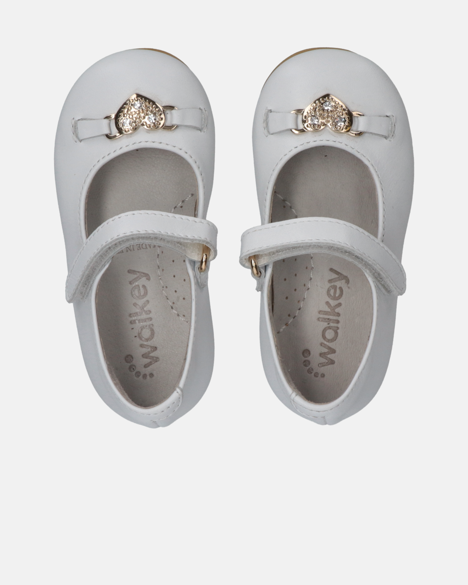 Ballerine primi passi Walkey bambina bianche con velcro