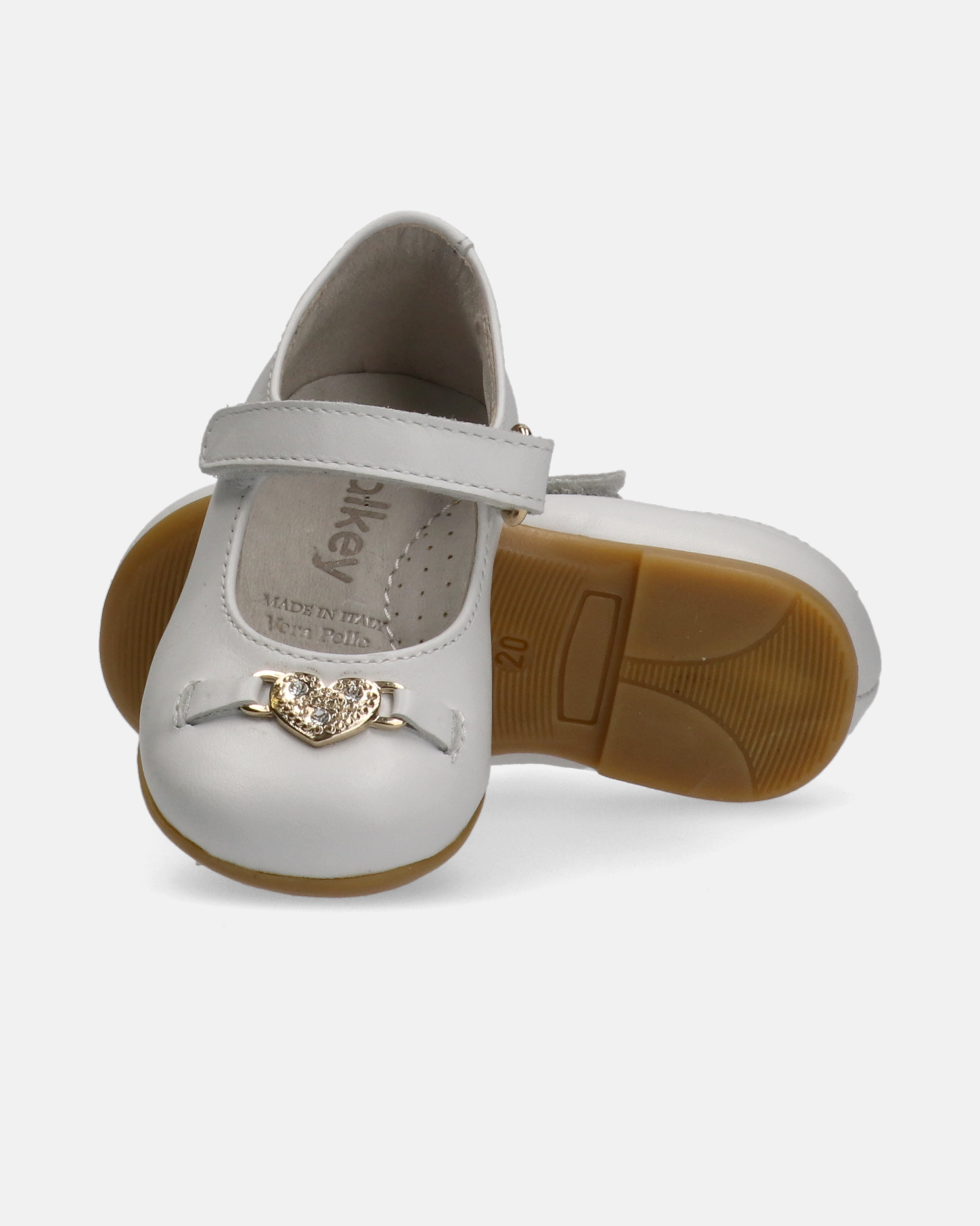 Ballerine primi passi Walkey bambina bianche con velcro