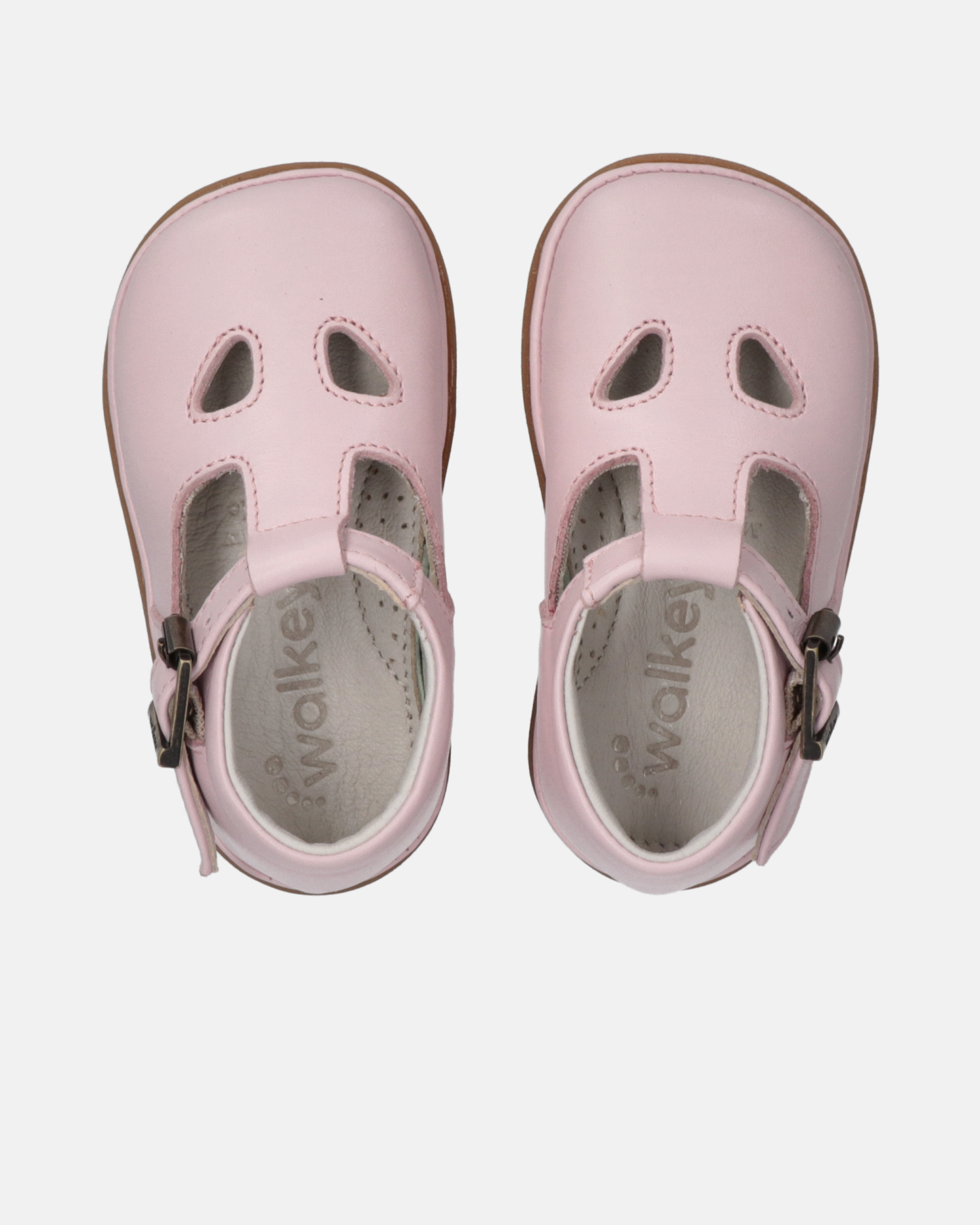 Scarpine primi passi in pelle con fori a cuore