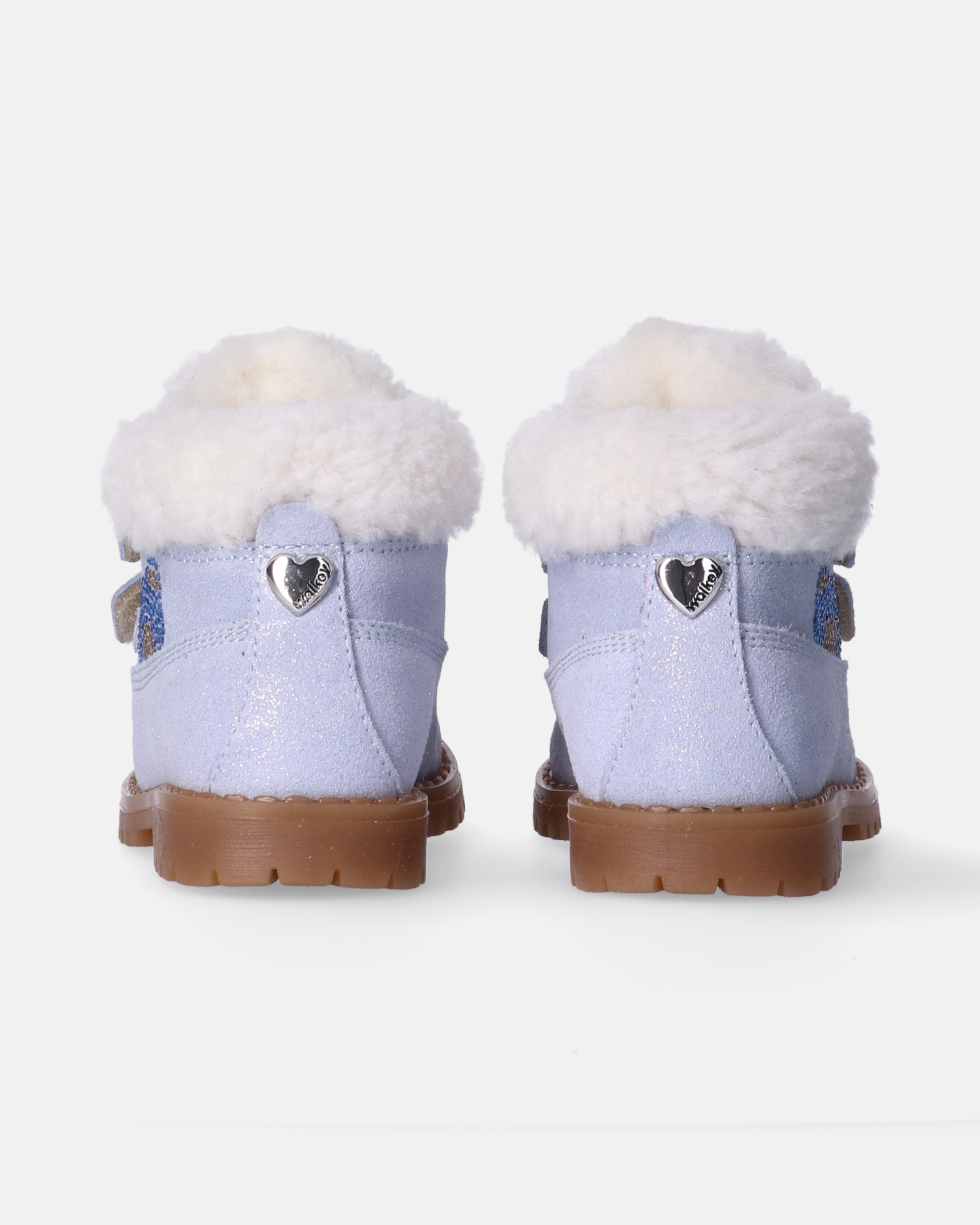 Stivaletti roccia da bambina in pelle e montone