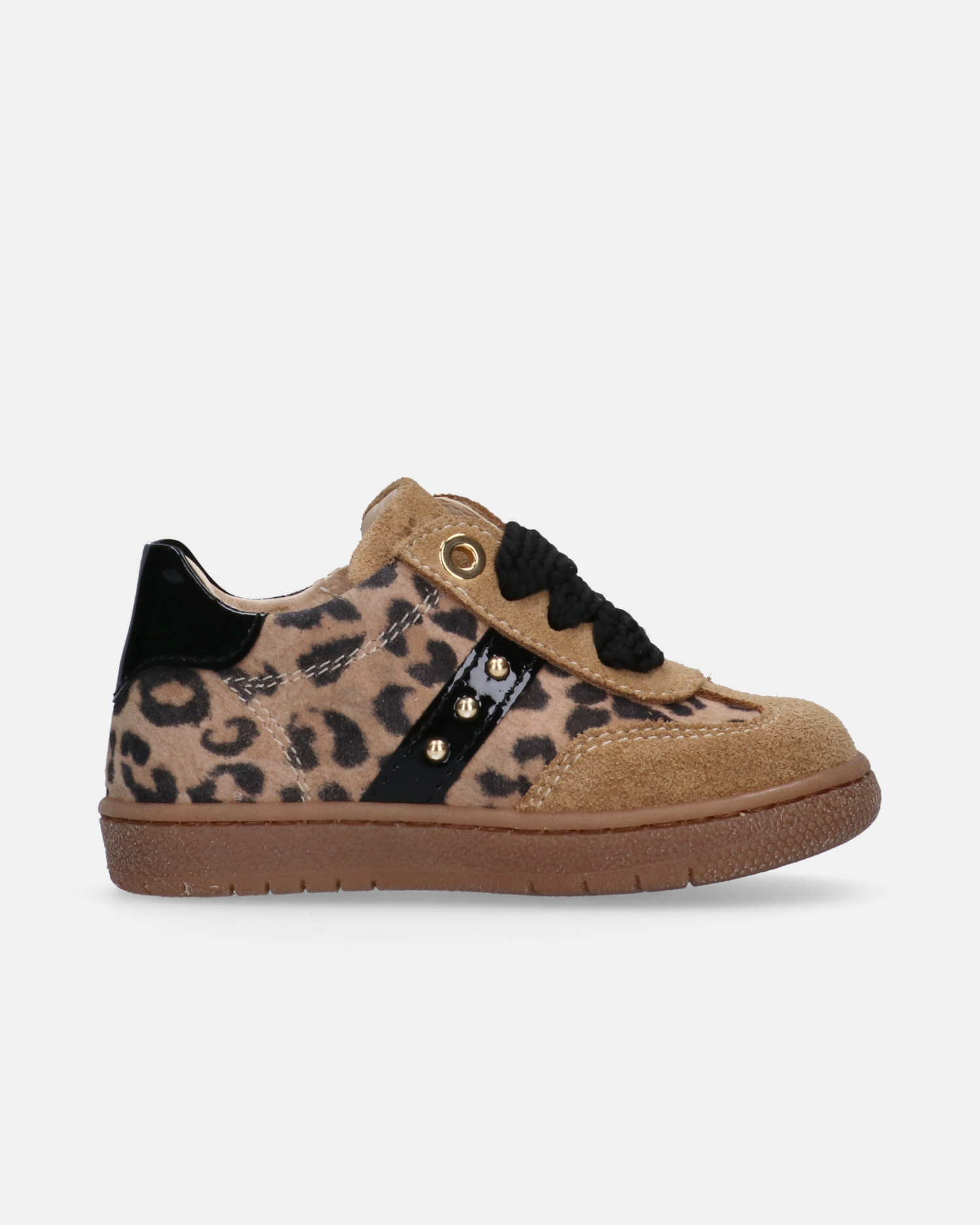 Sneakers da bambina animalier e zip interna