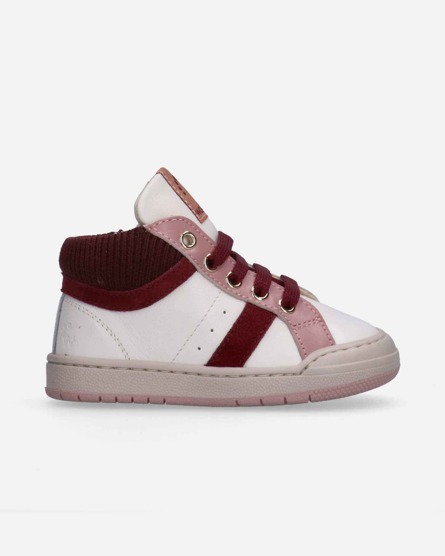 Sneakers bambina super soft in pelle e dettagli in tessuto