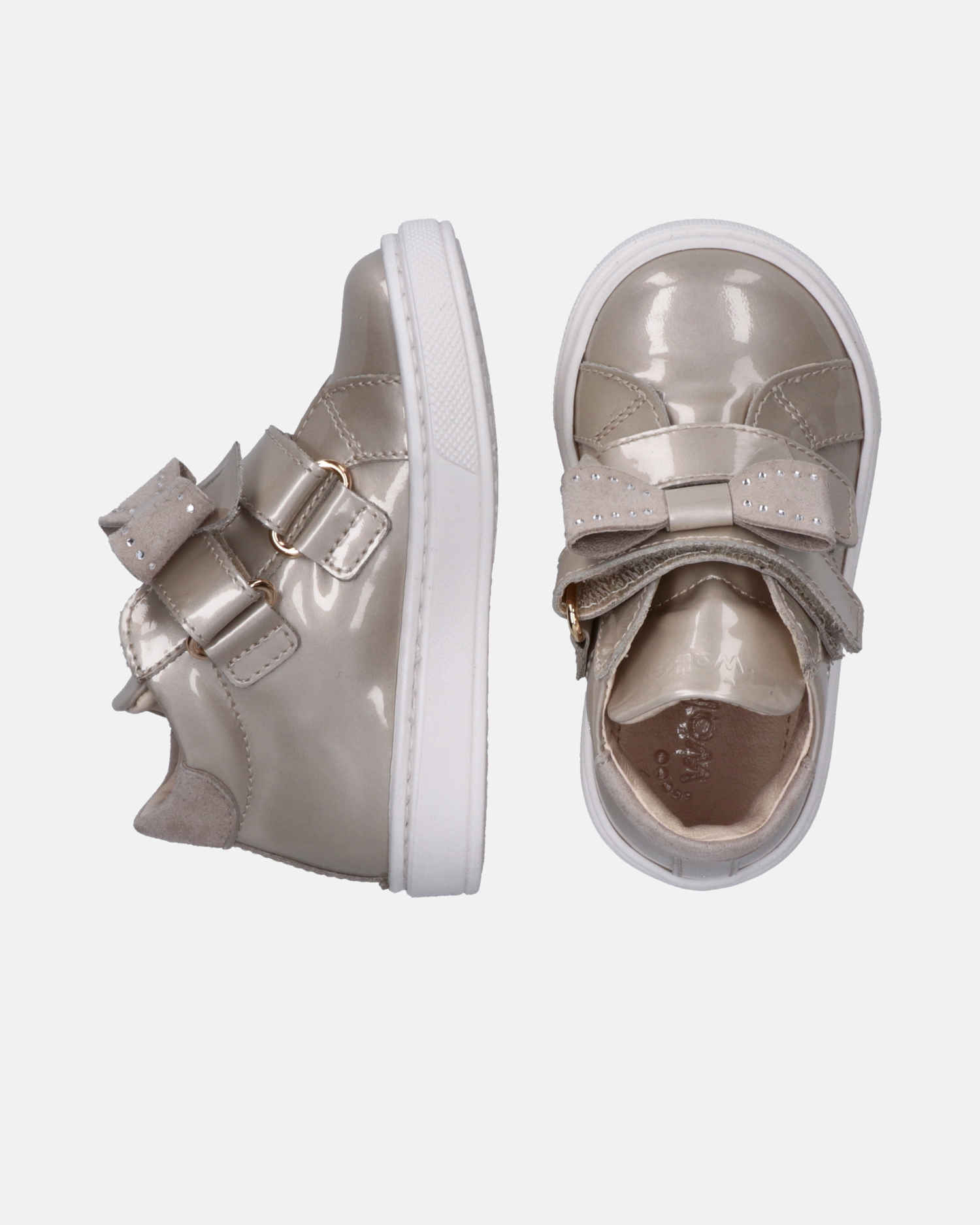 Sneakers da bambina con fiocchetto e strass