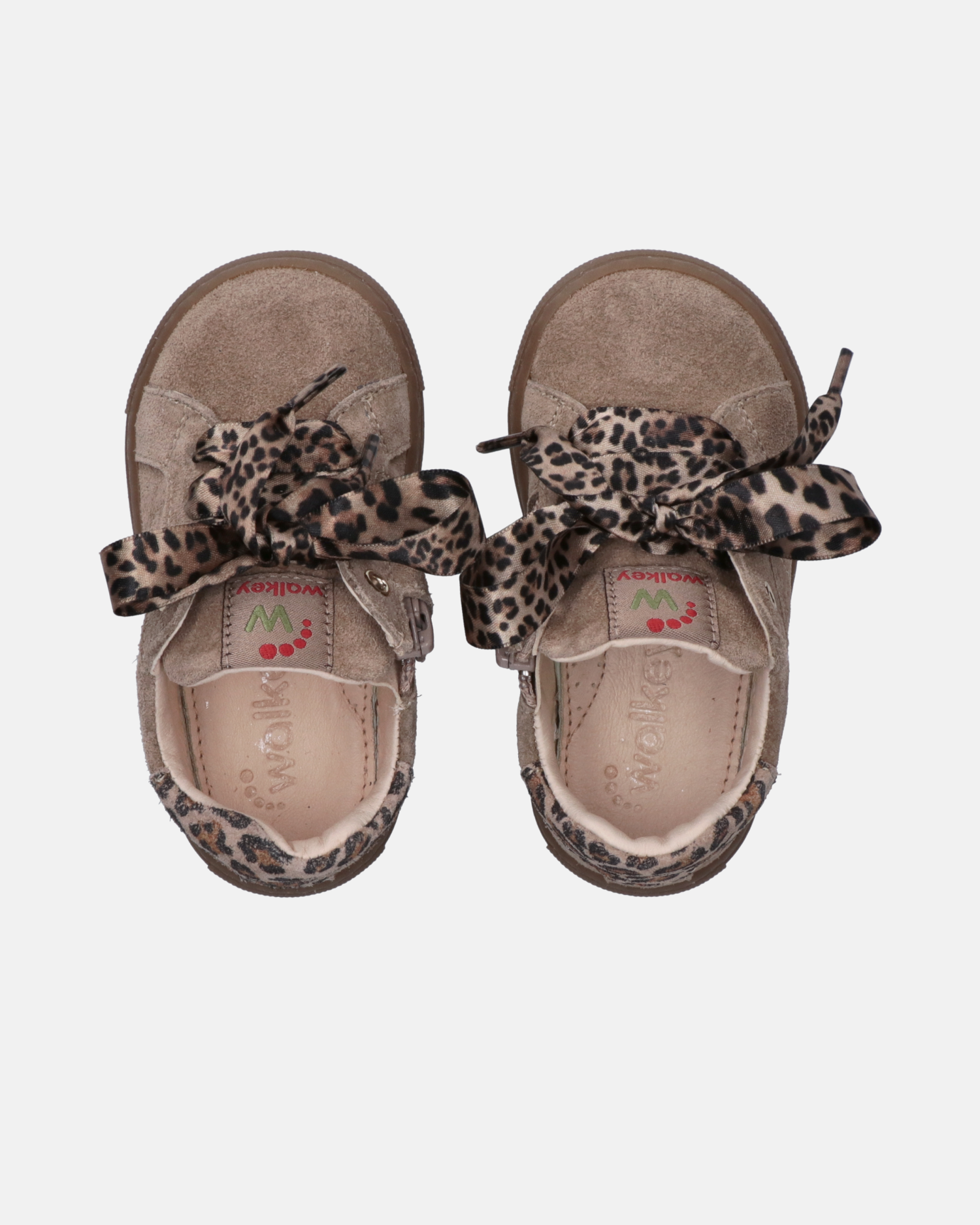 Sneakers bambina super soft con lacci animalier