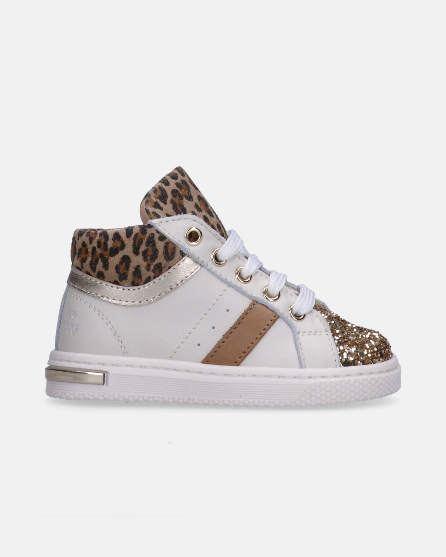 Sneakers da bambina con dettagli glitter e animalier