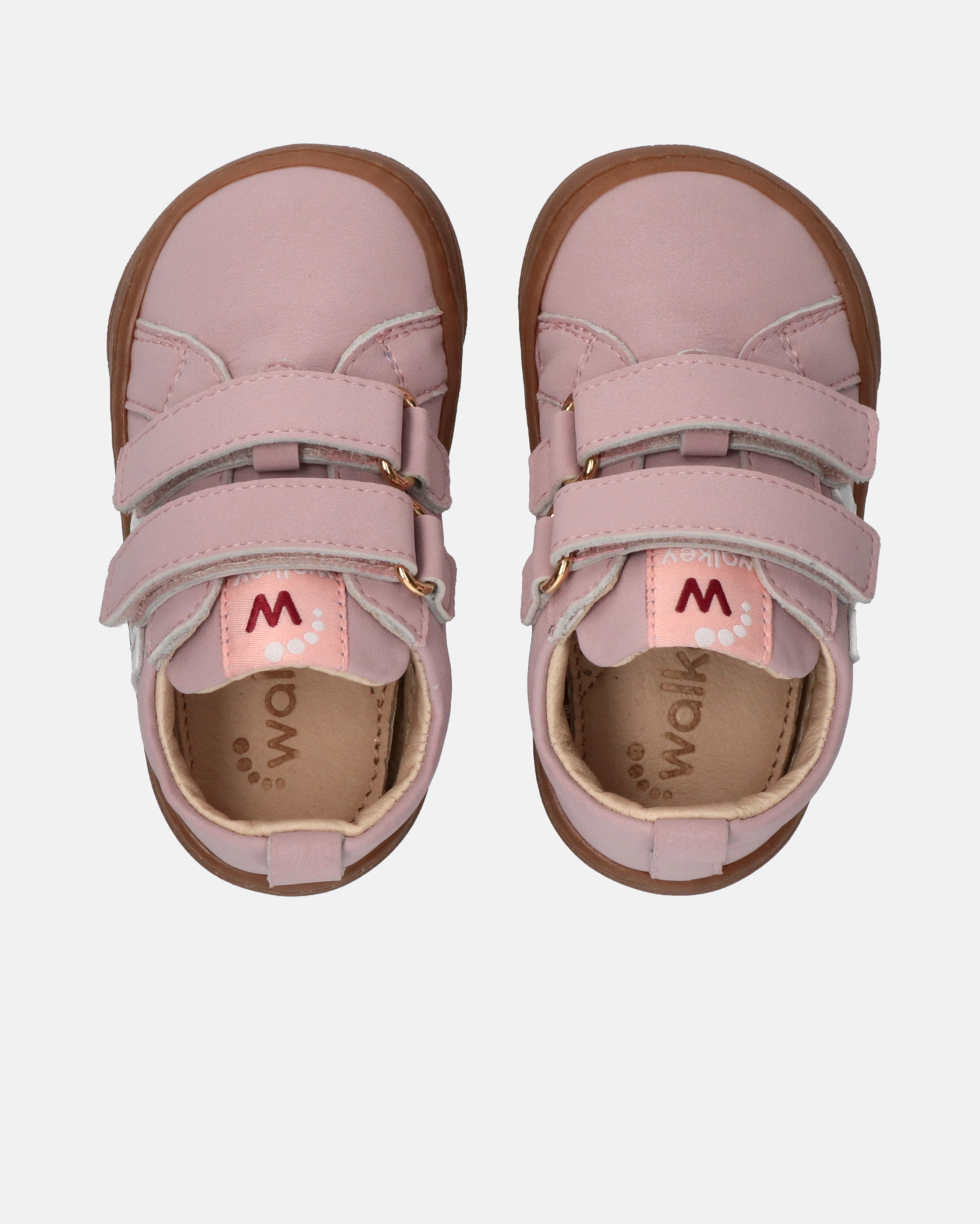Girls' barefoot sneakers with double Velcro