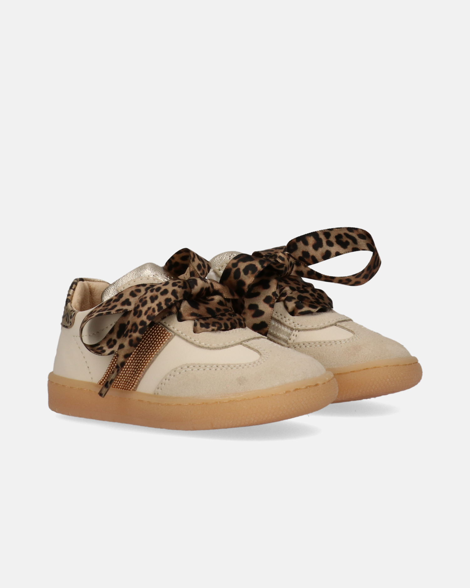 Sneakers primi passi con dettagli animalier