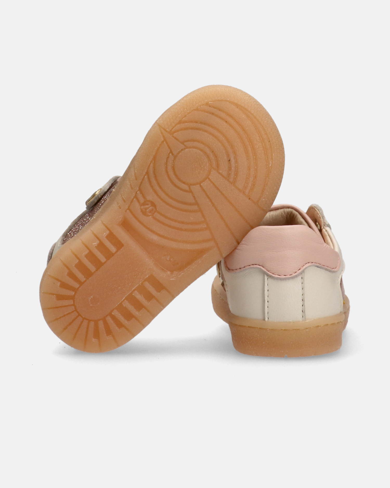 Sneakers primi passi con glitter e stella laterale