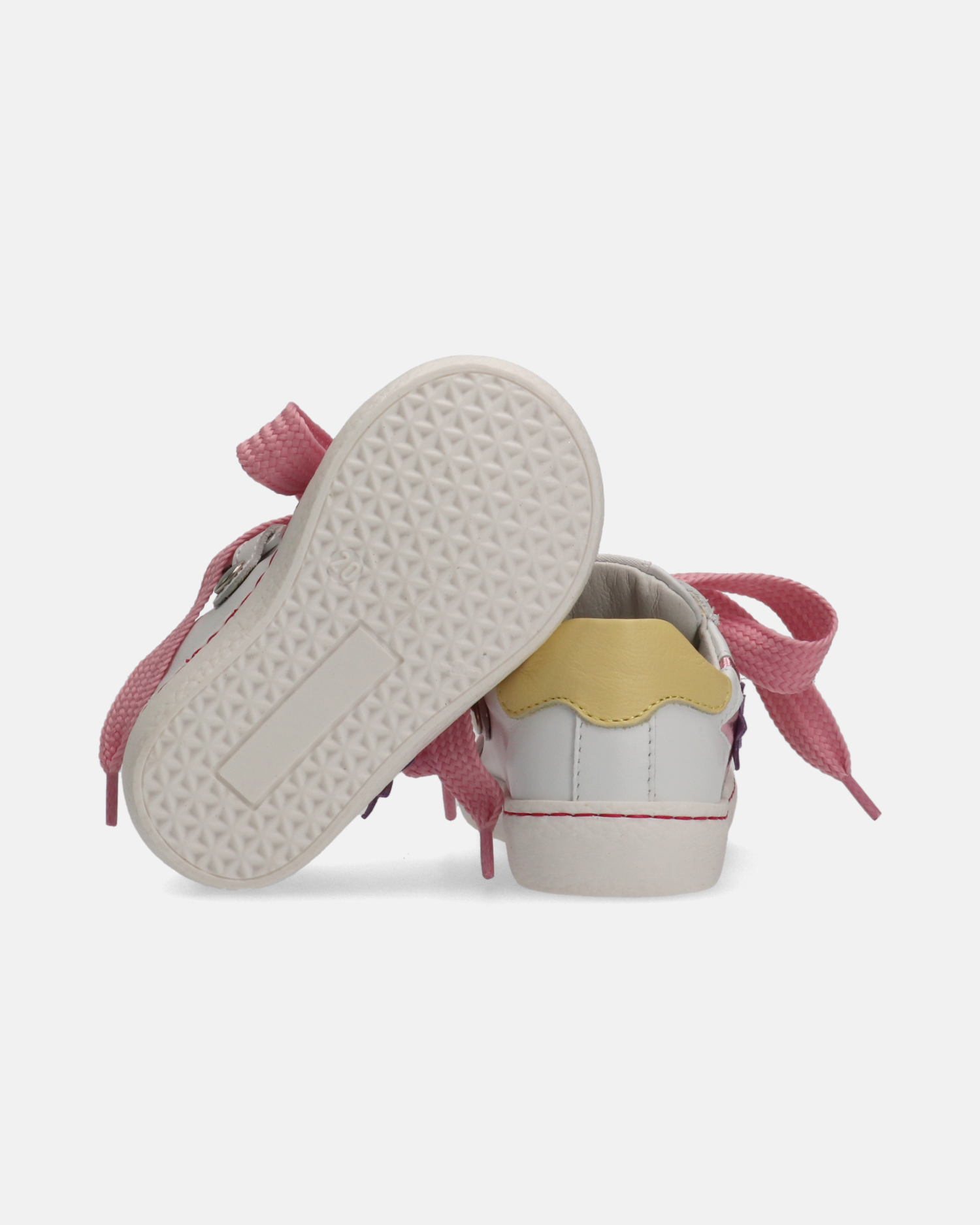 Sneakers primi passi con stelle multicolor e punta glitter