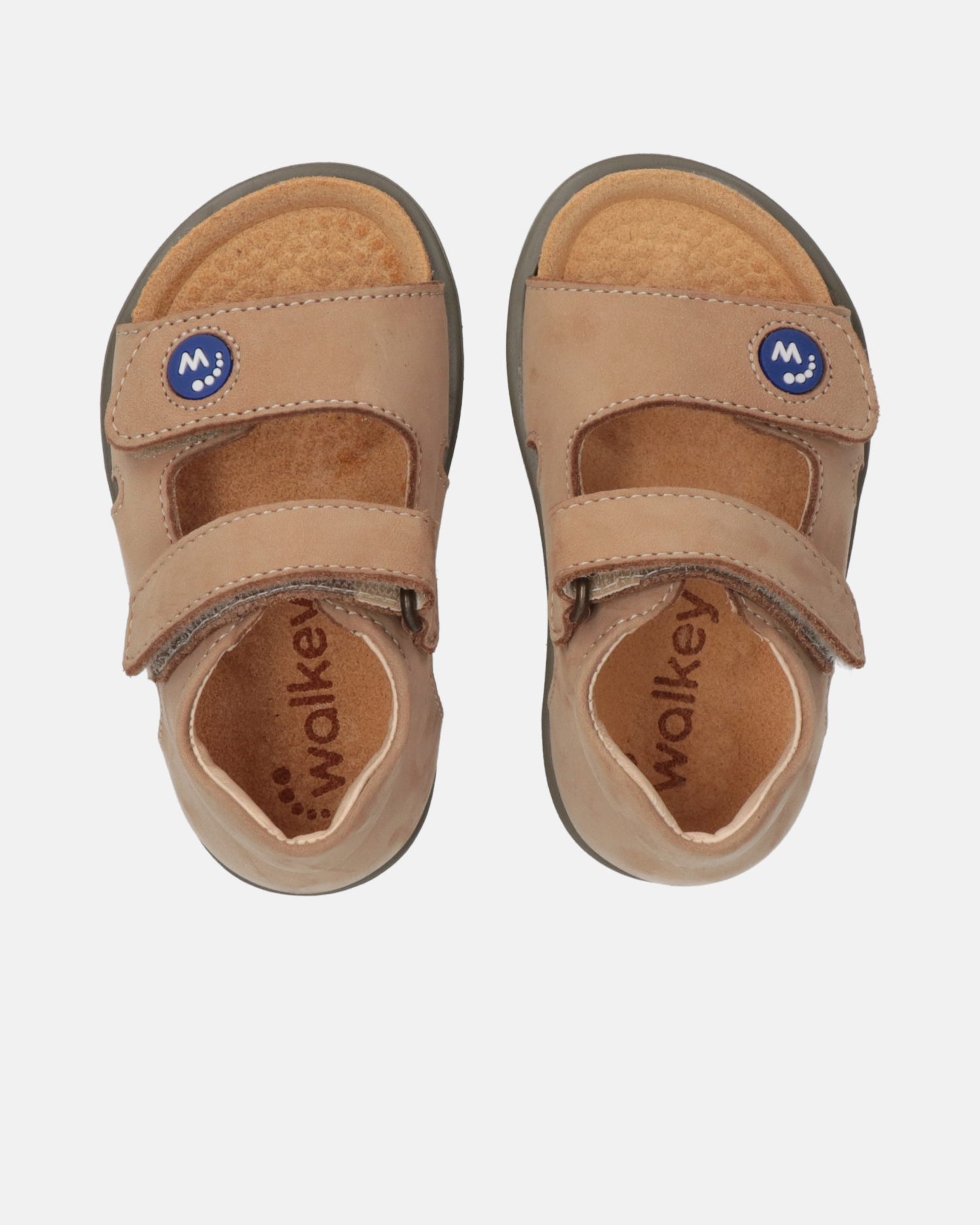 Sandali primi passi in nabuk con tallone chiuso