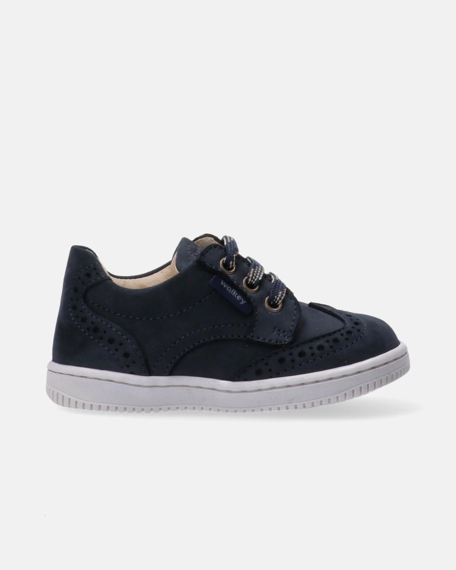 Scarpe primi passi Walkey blu bambino con lacci e zip