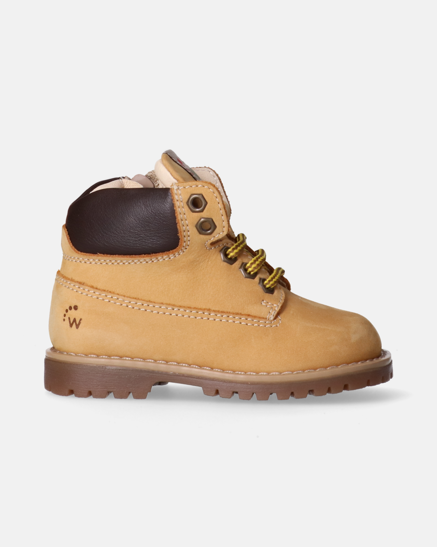 Scarponcini bambino in pelle con lacci e zip interna