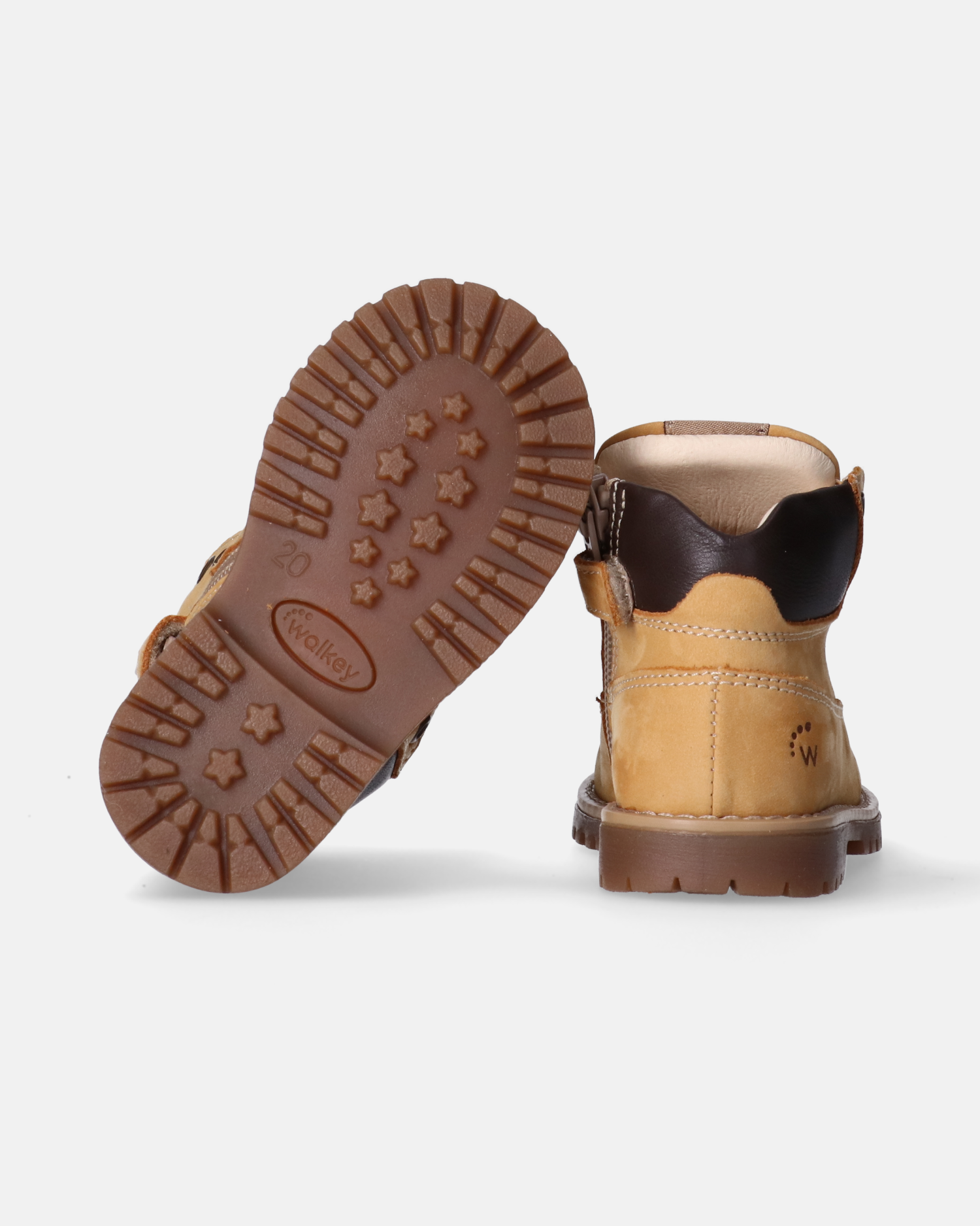 Scarponcini bambino in pelle con lacci e zip interna