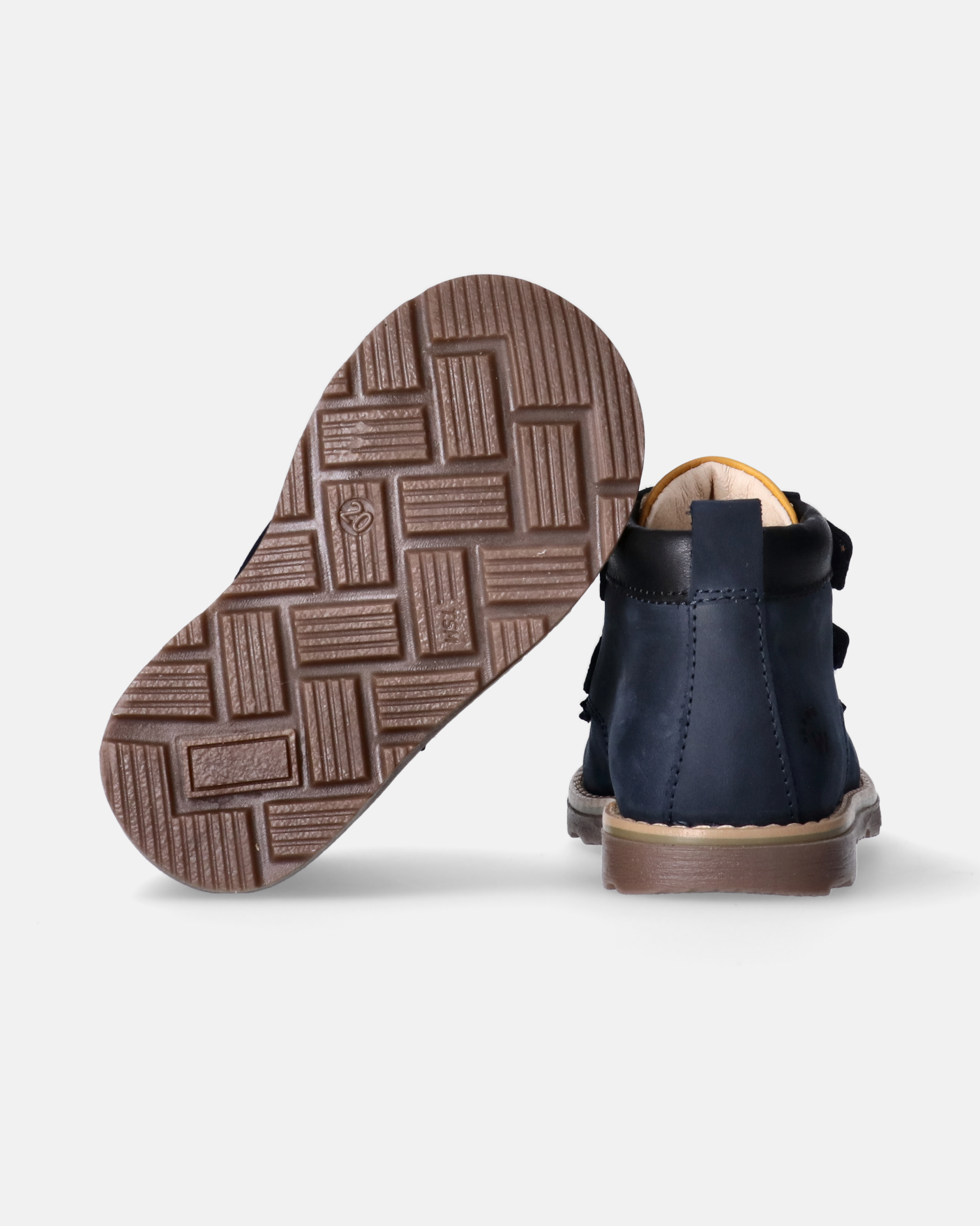 Stivaletti doppio velcro con linguetta a contrasto