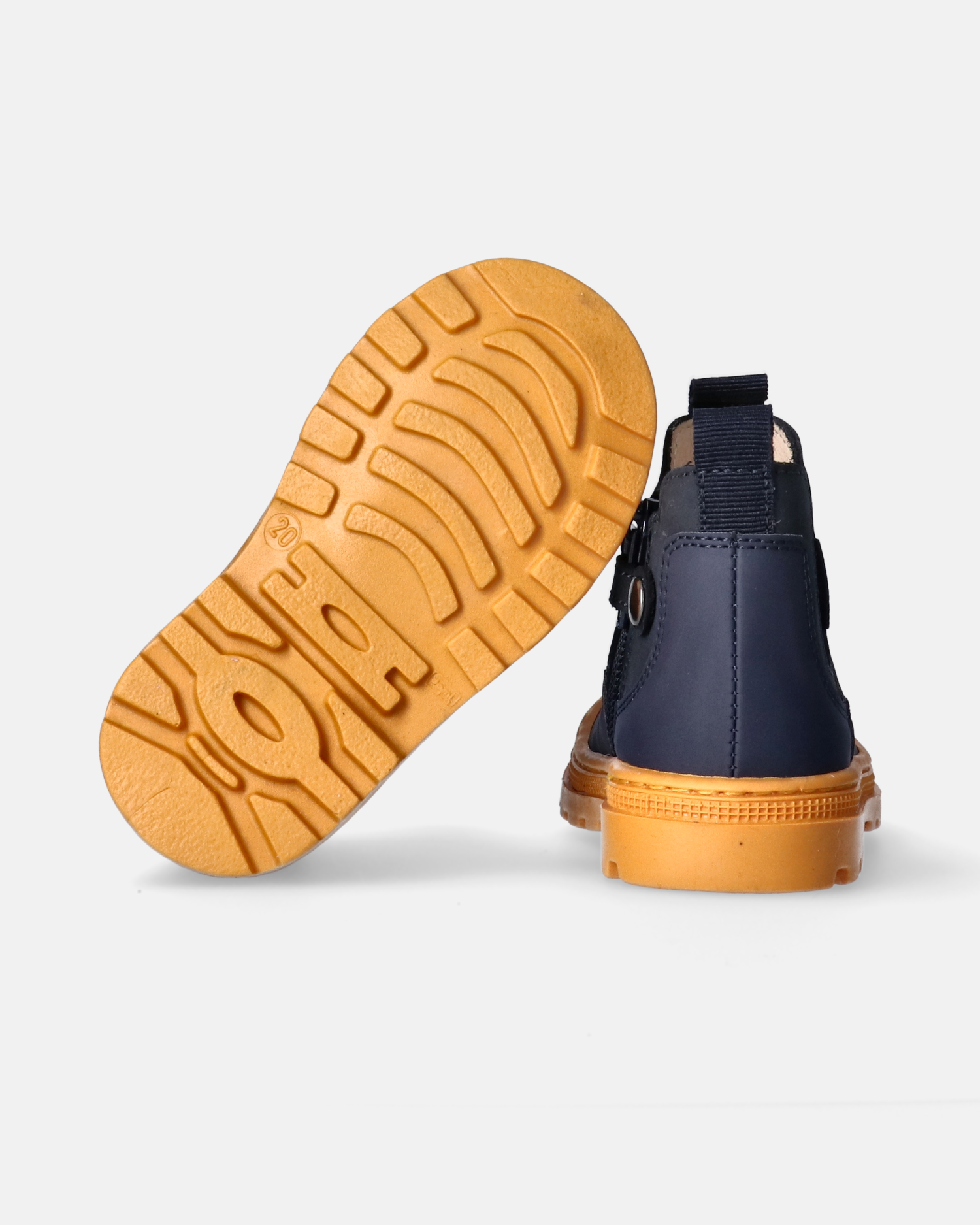 Stivaletti bambino in pelle gommata con elastico laterale