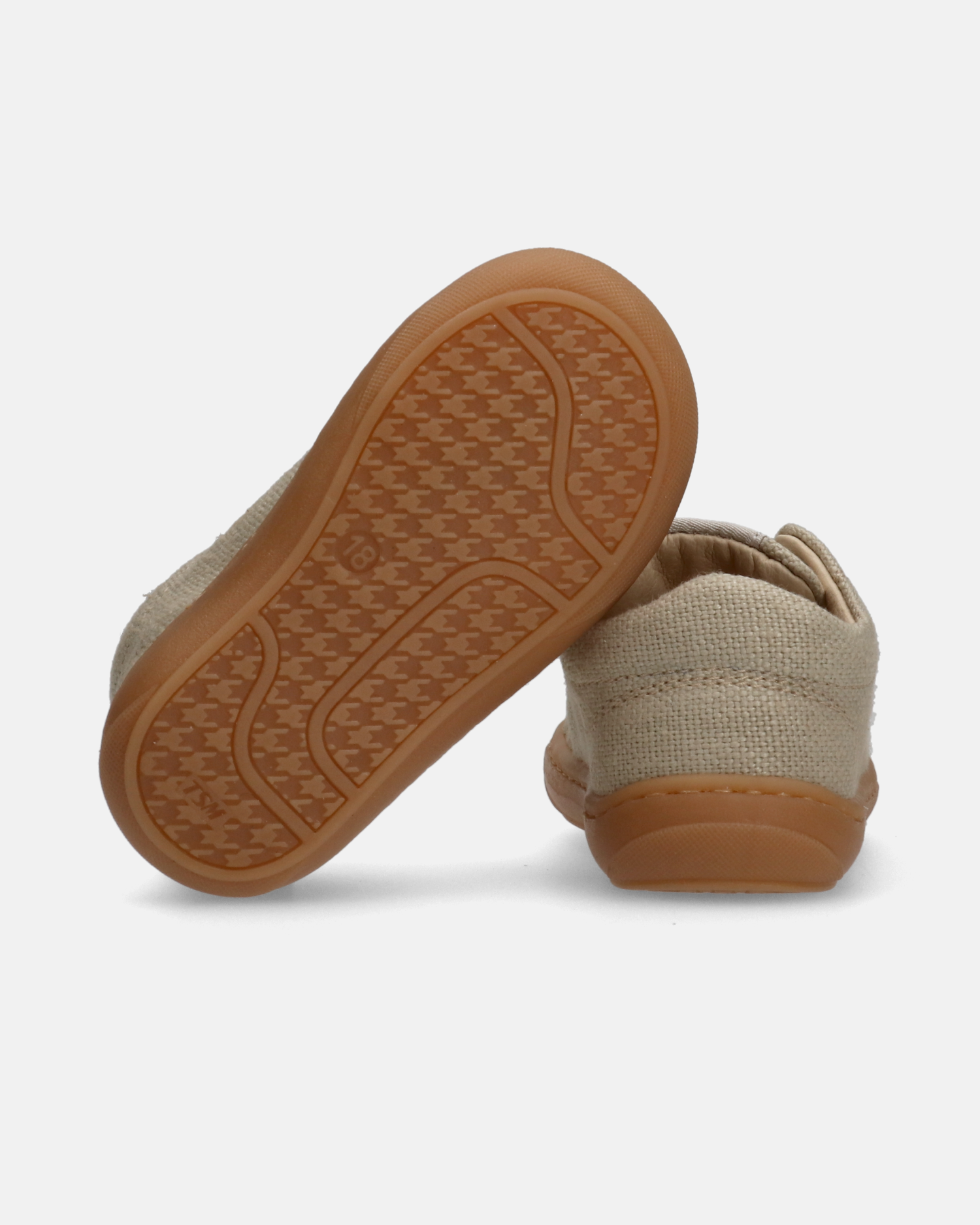 Sneakers in misto lino con punta rinforzata