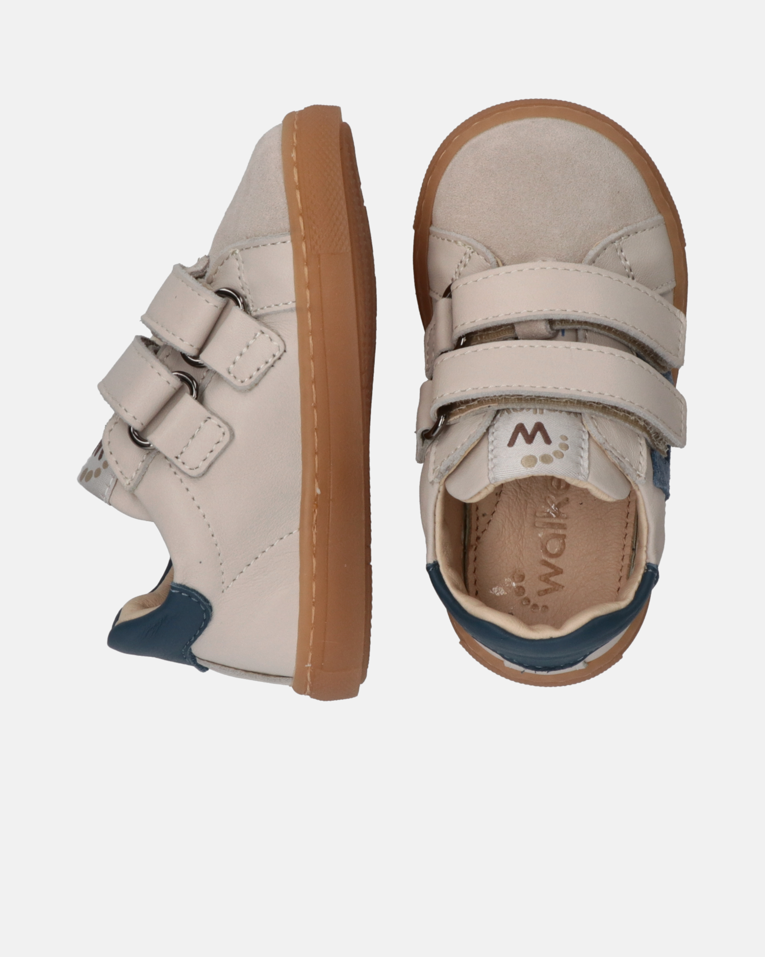 Sneakers primi passi Walkey bambino beige con velcro