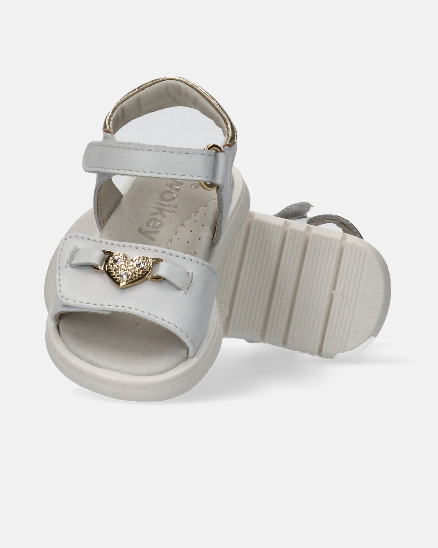 Sandali primi passi con cuore di strass