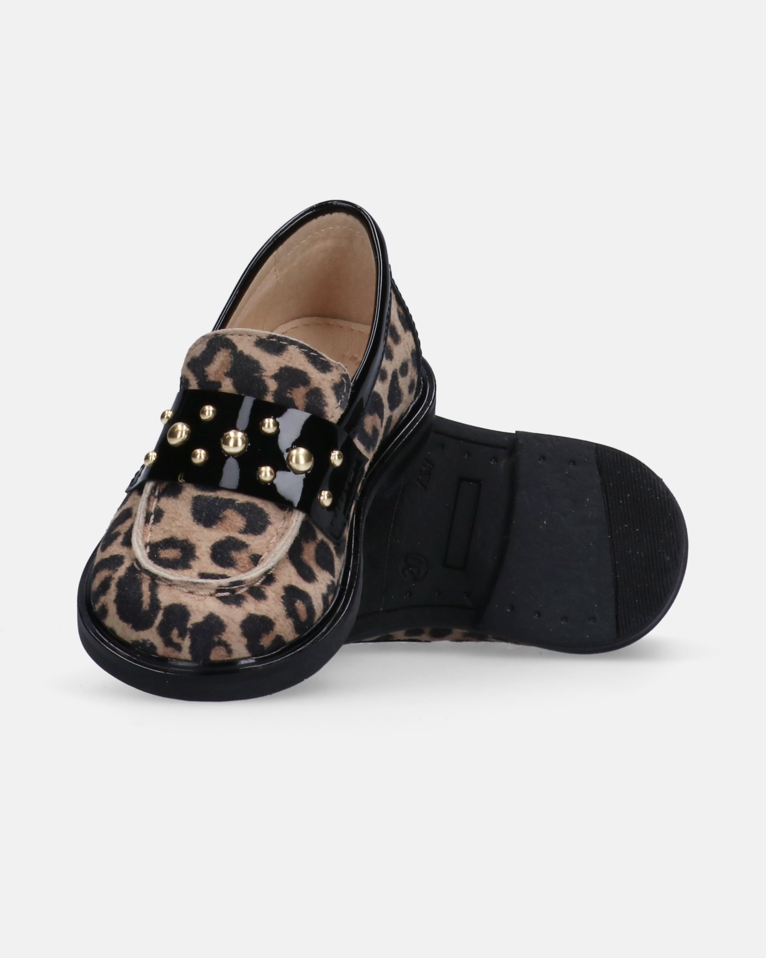Baby girls' first steps animal print moccasins