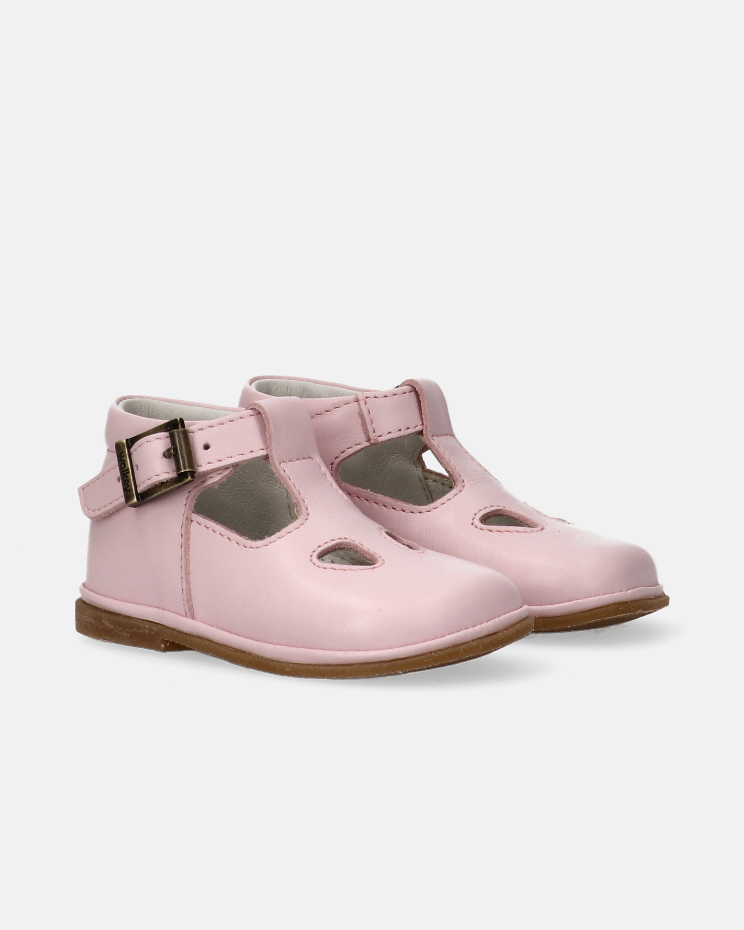 Scarpine primi passi in pelle con fori a cuore