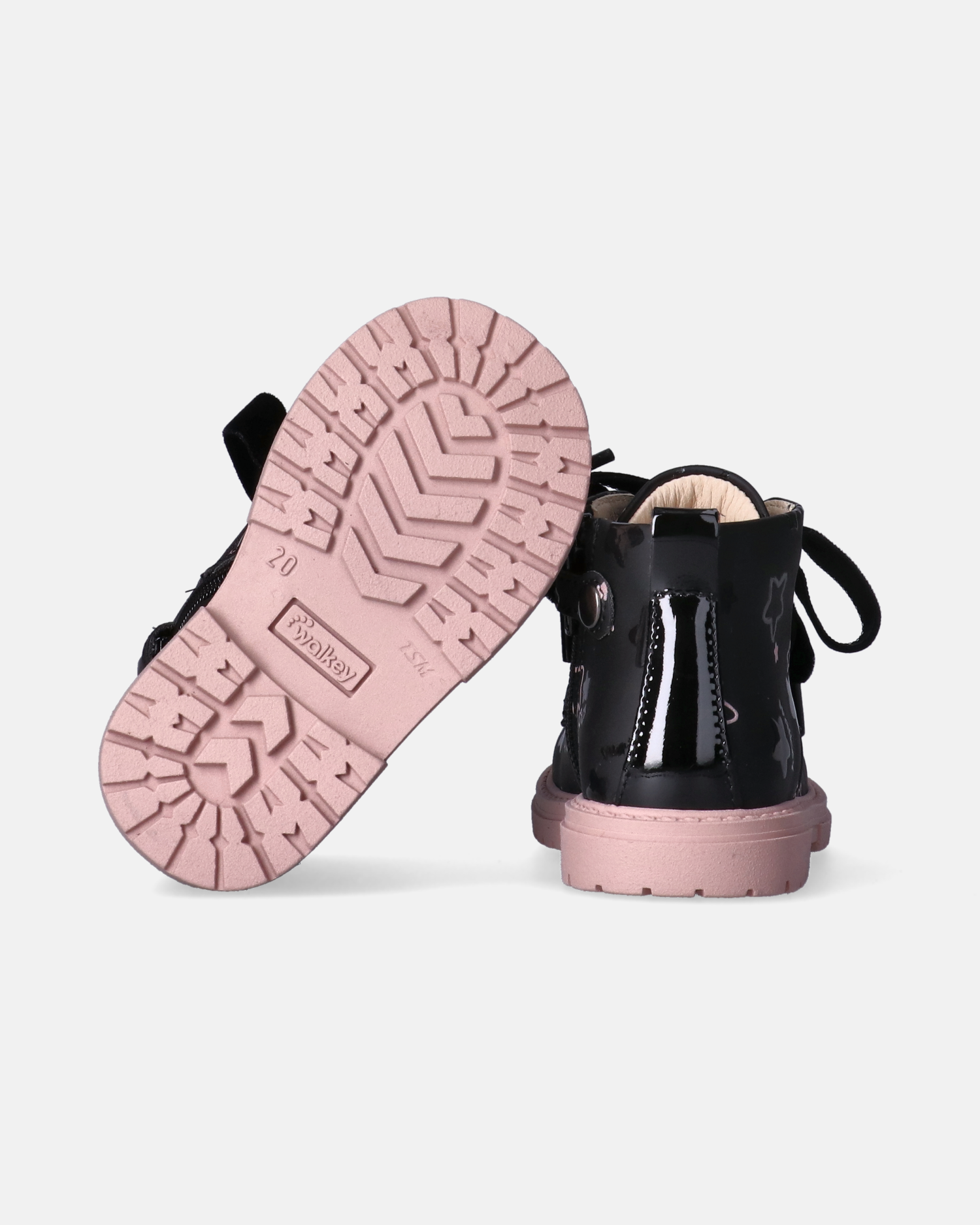 Stivaletti da bambina con stelline e fondo a contrasto