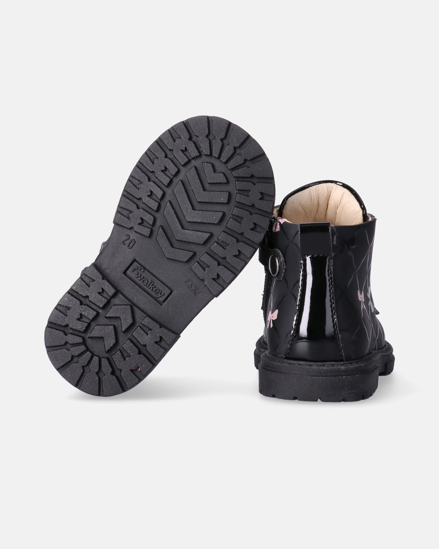 Stivaletti bambina in pelle con lacci in velluto