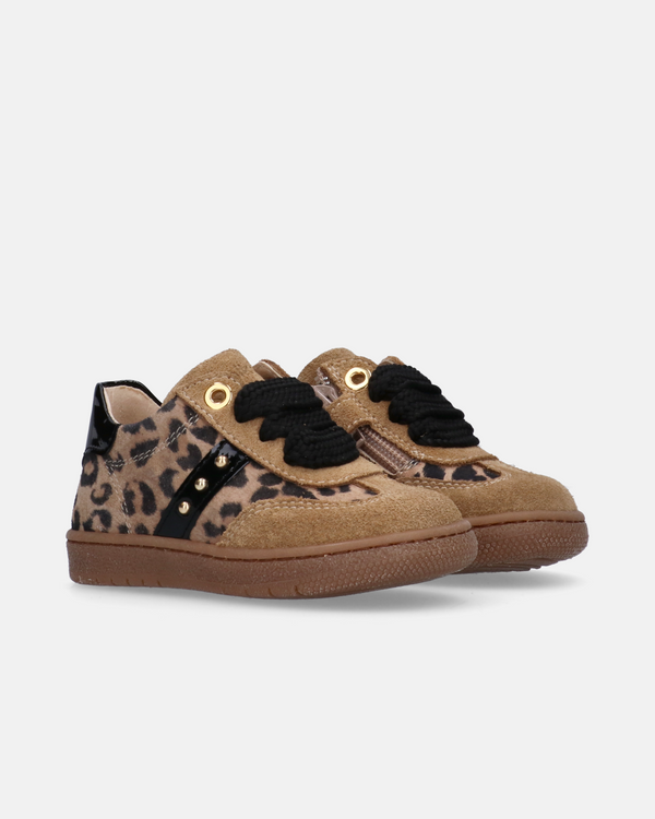Sneakers da bambina animalier e zip interna