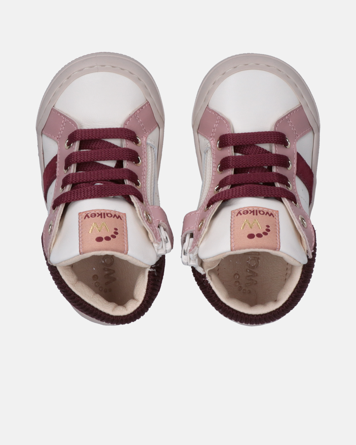 Sneakers bambina super soft in pelle e dettagli in tessuto