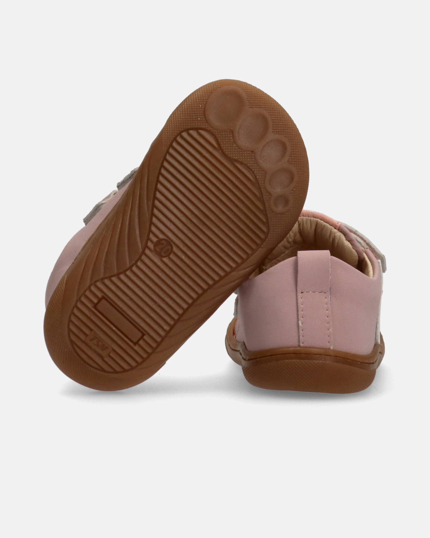 Girls' barefoot sneakers with double Velcro