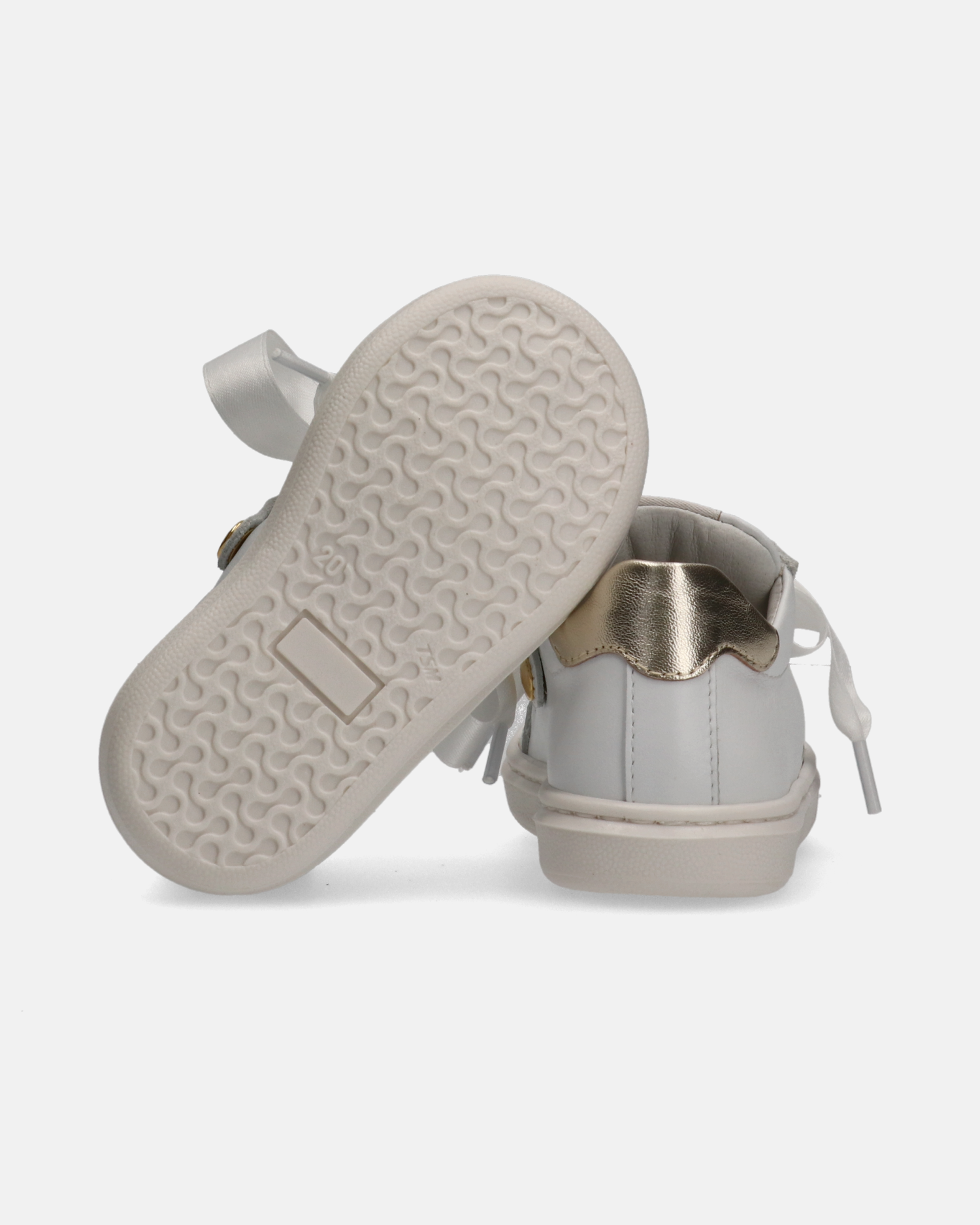 Sneakers primi passi in pelle con dettagli cuore