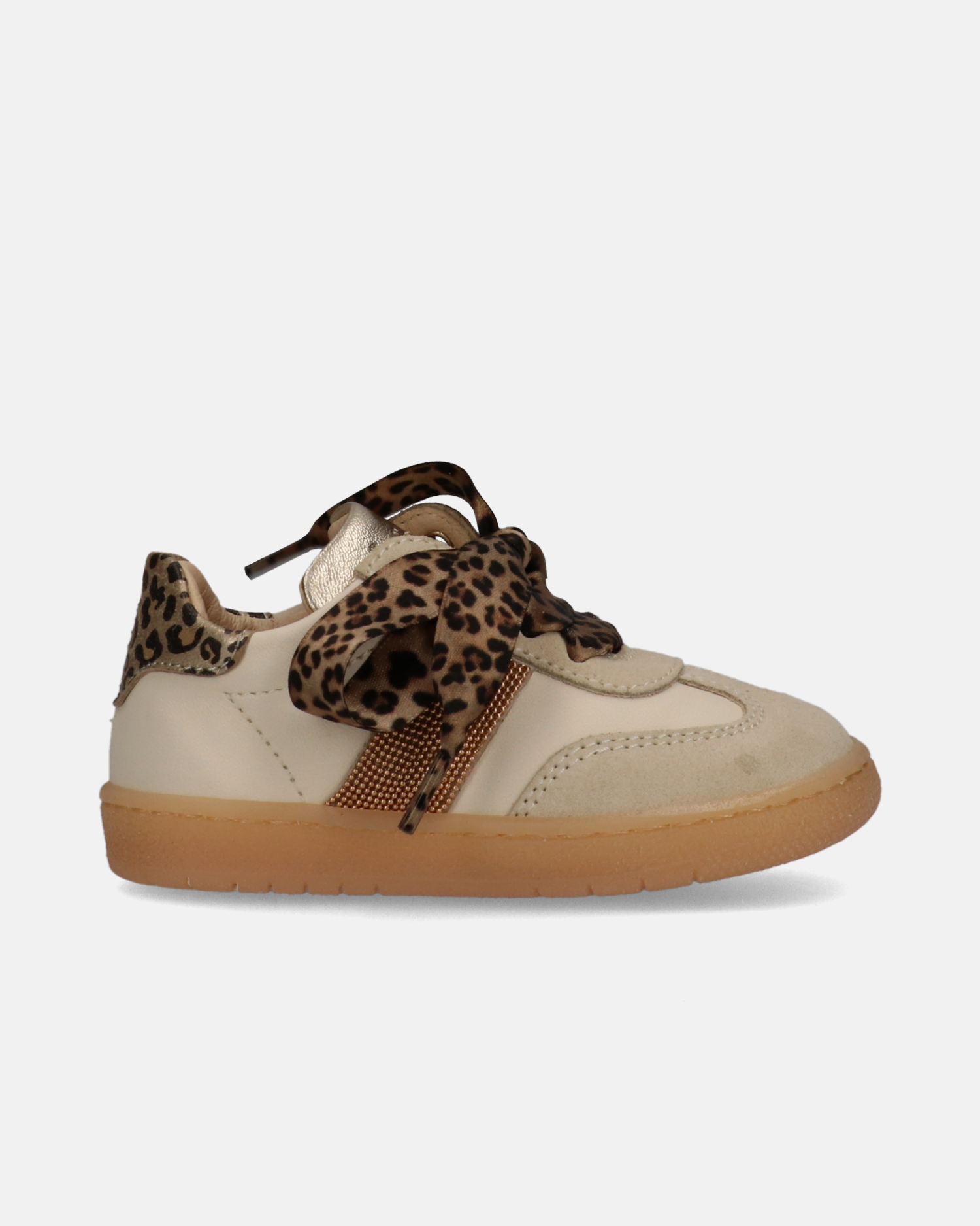 Sneakers primi passi con dettagli animalier