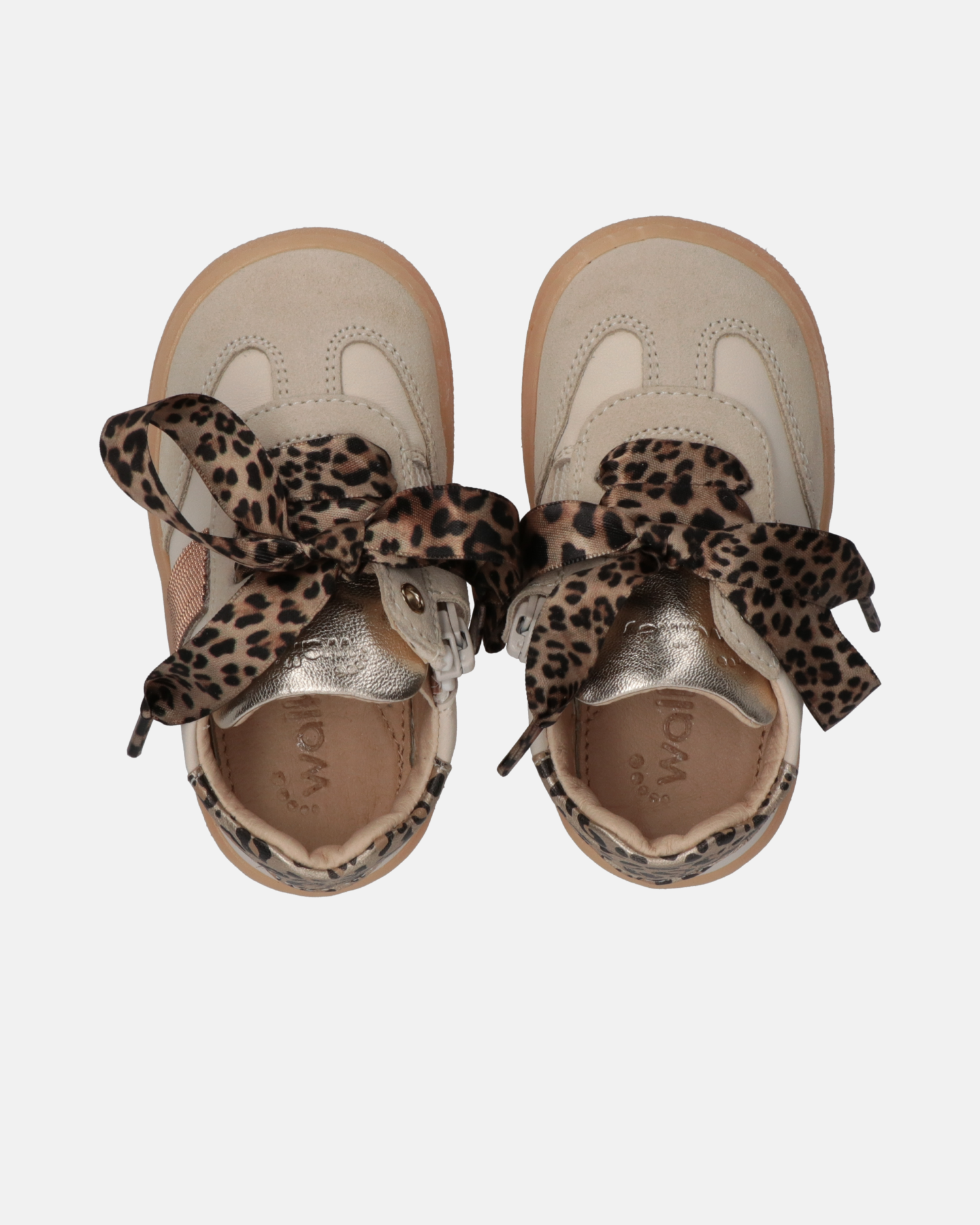 Sneakers primi passi con dettagli animalier