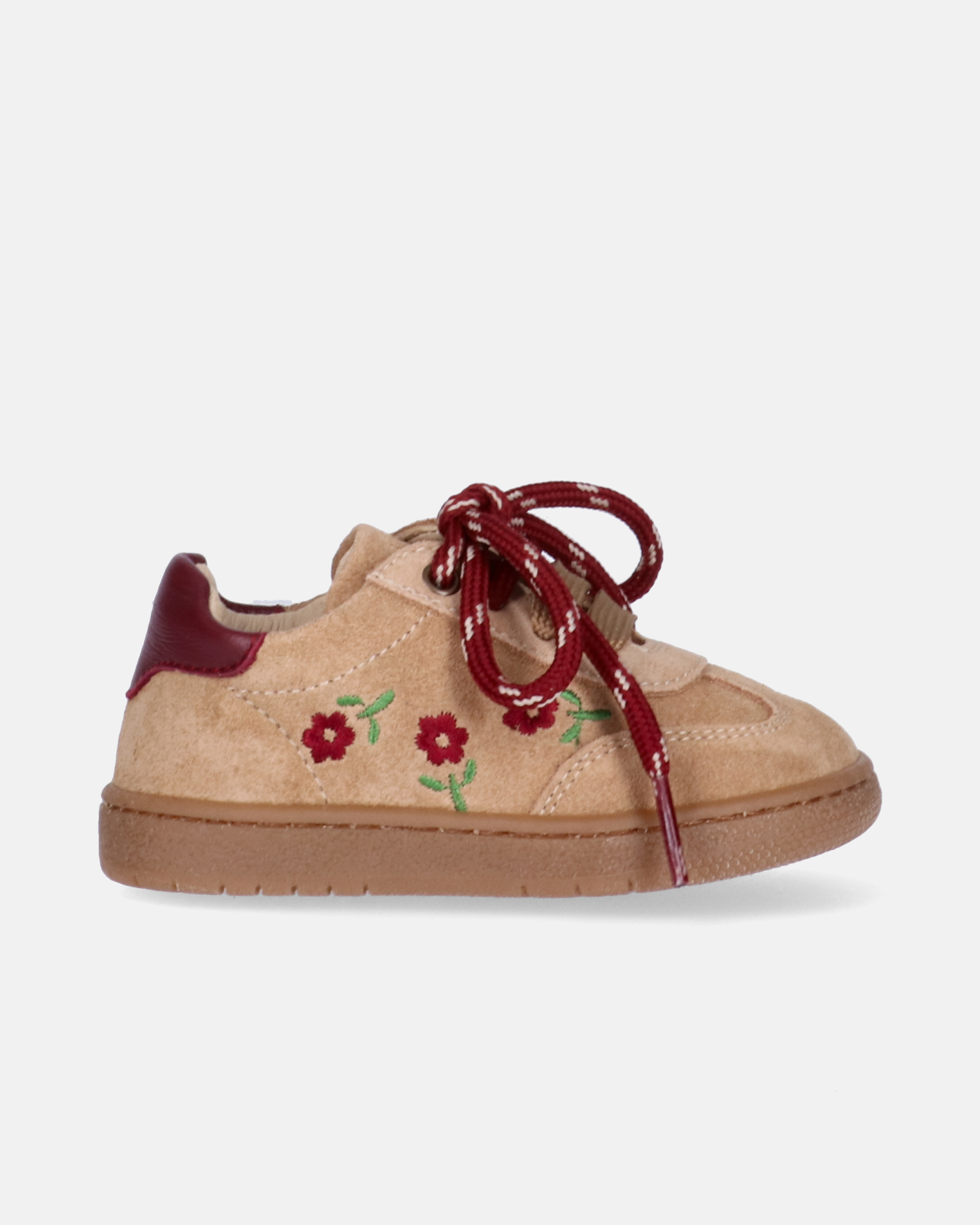 Sneakers da bambina con fiorellini ricamati