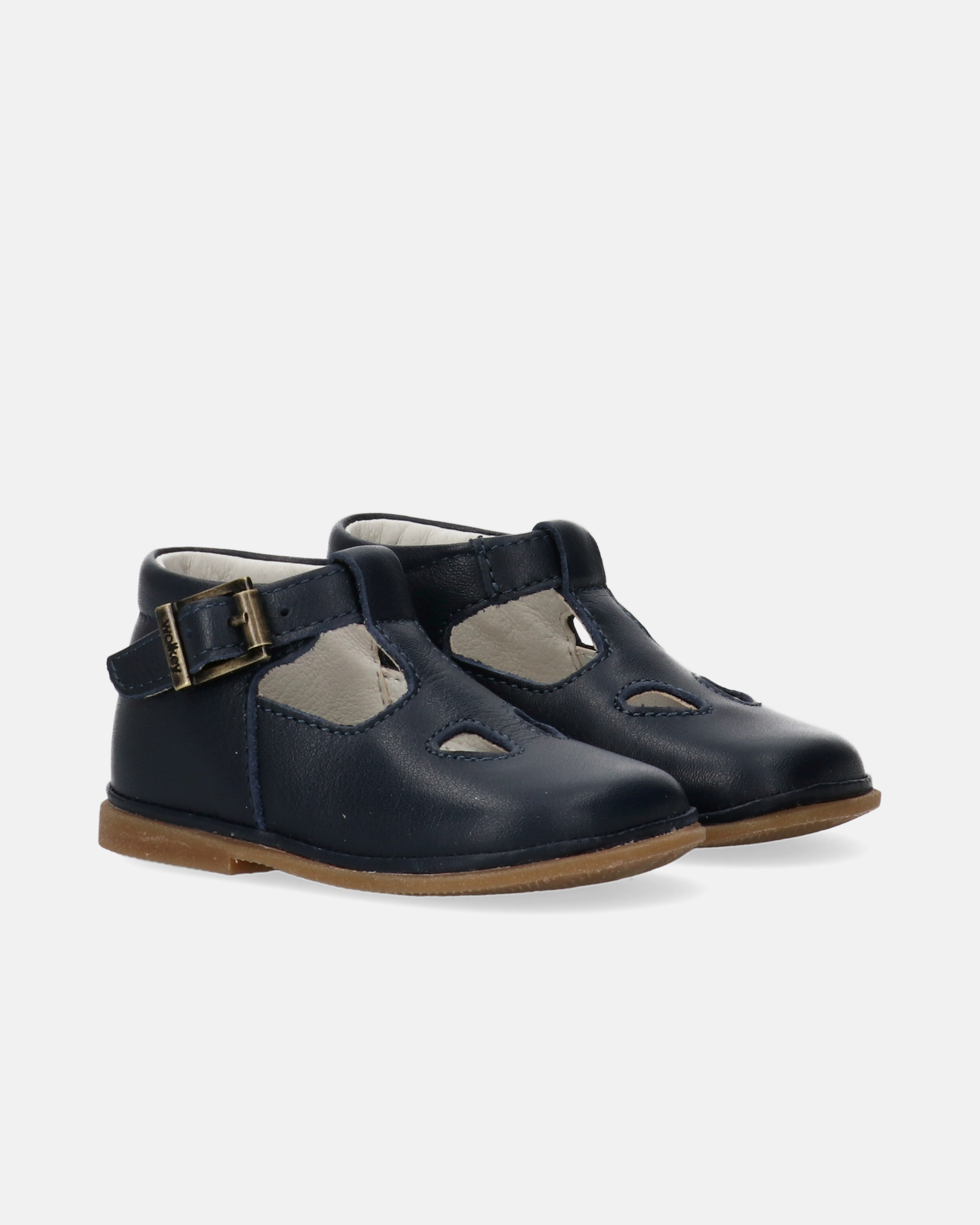 Scarpine primi passi blu navy in pelle