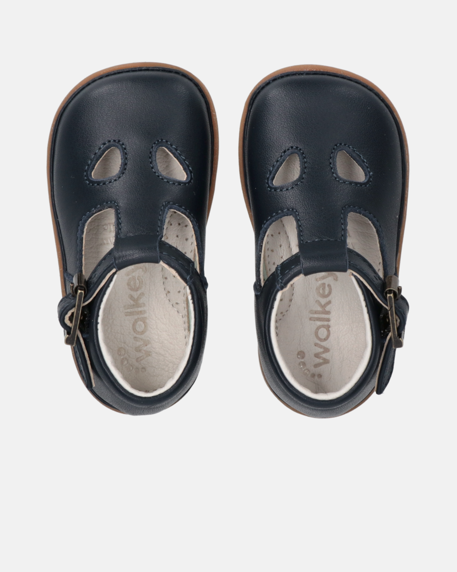 Scarpine primi passi blu navy in pelle