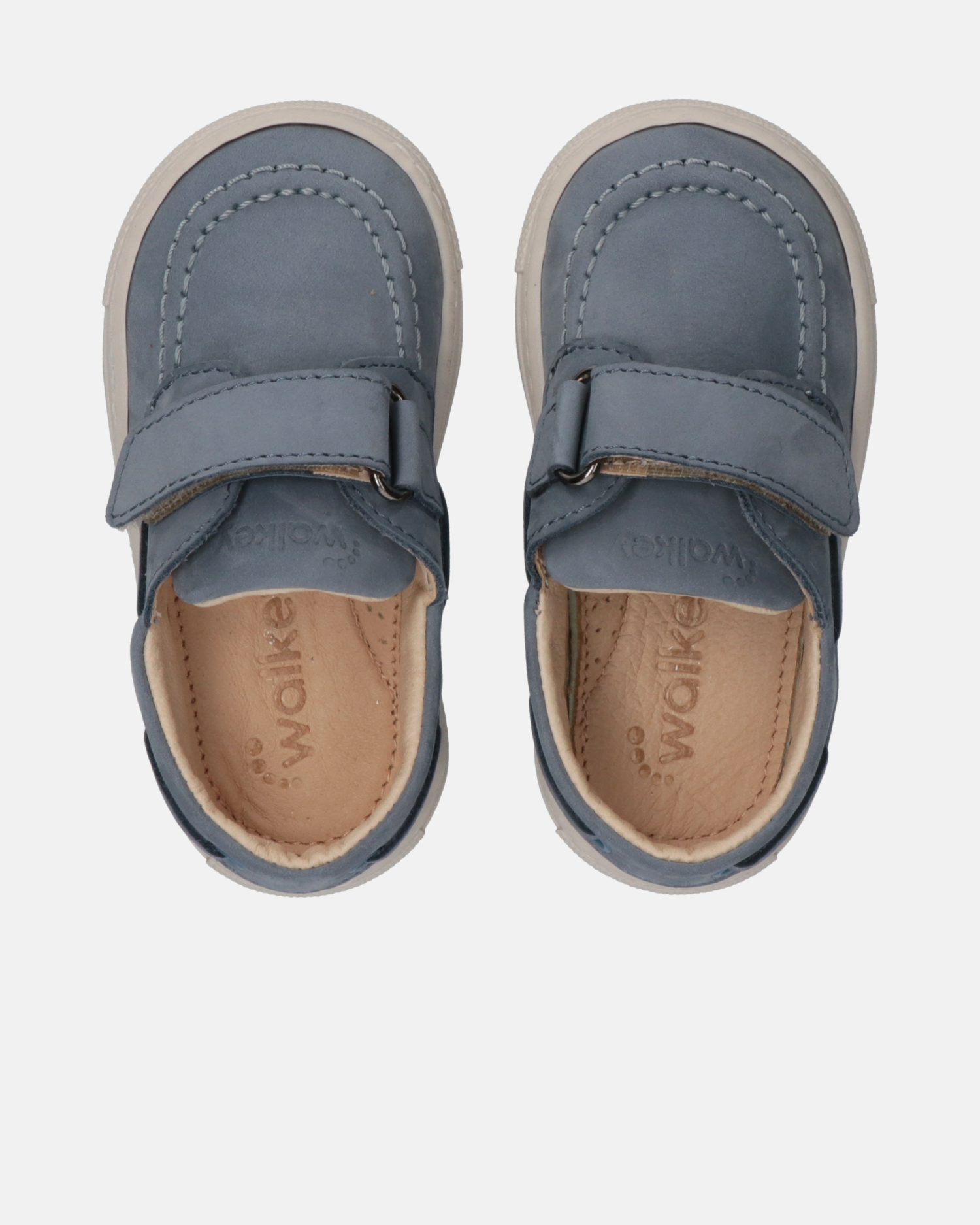 Mocassini primi passi stile barca in nabuk