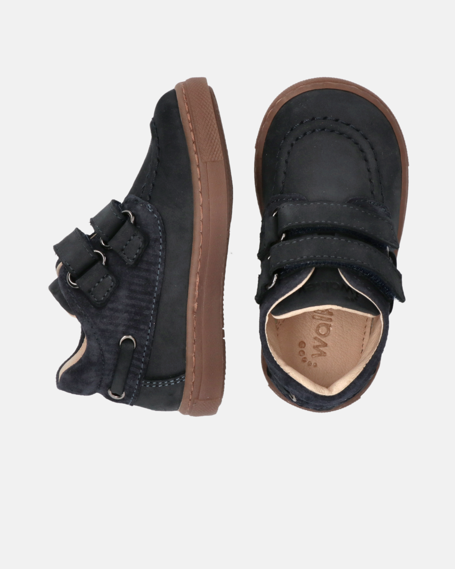 Scarpe da bambino stile barca con doppio cinturino a strappo