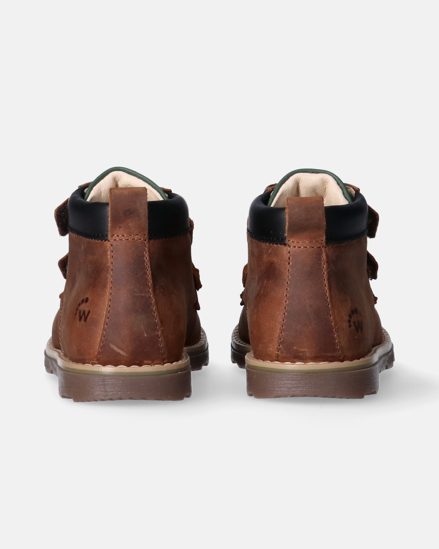 Stivaletti da bambino doppio velcro effetto invecchiato