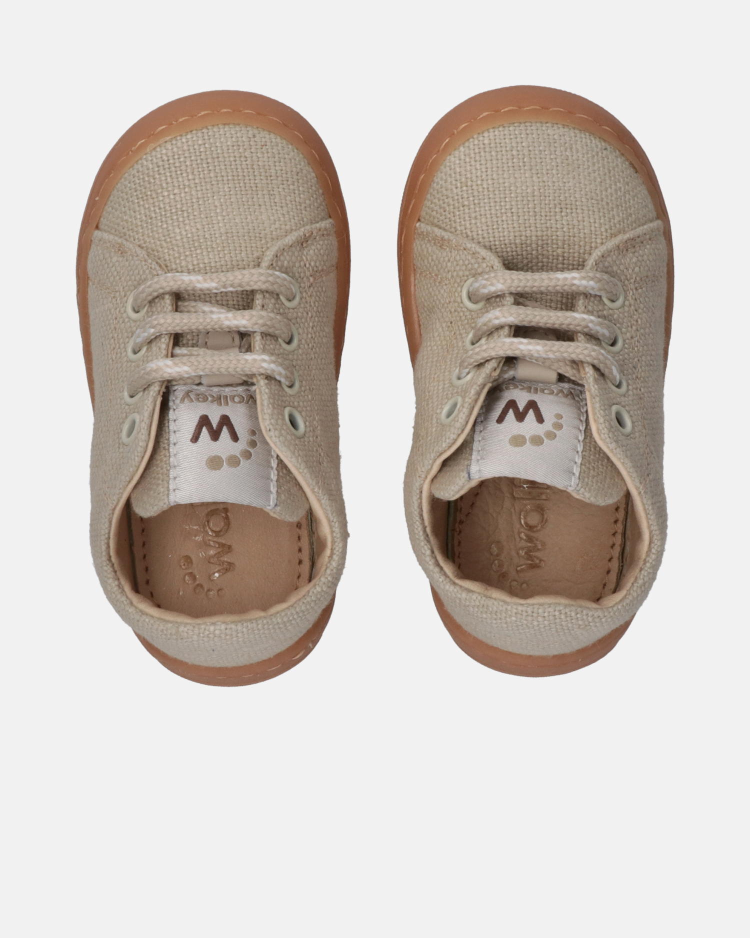 Sneakers in misto lino con punta rinforzata