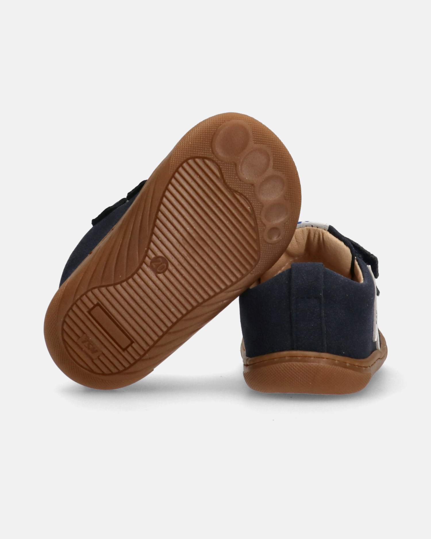 Sneakers barefoot in camoscio con velcro