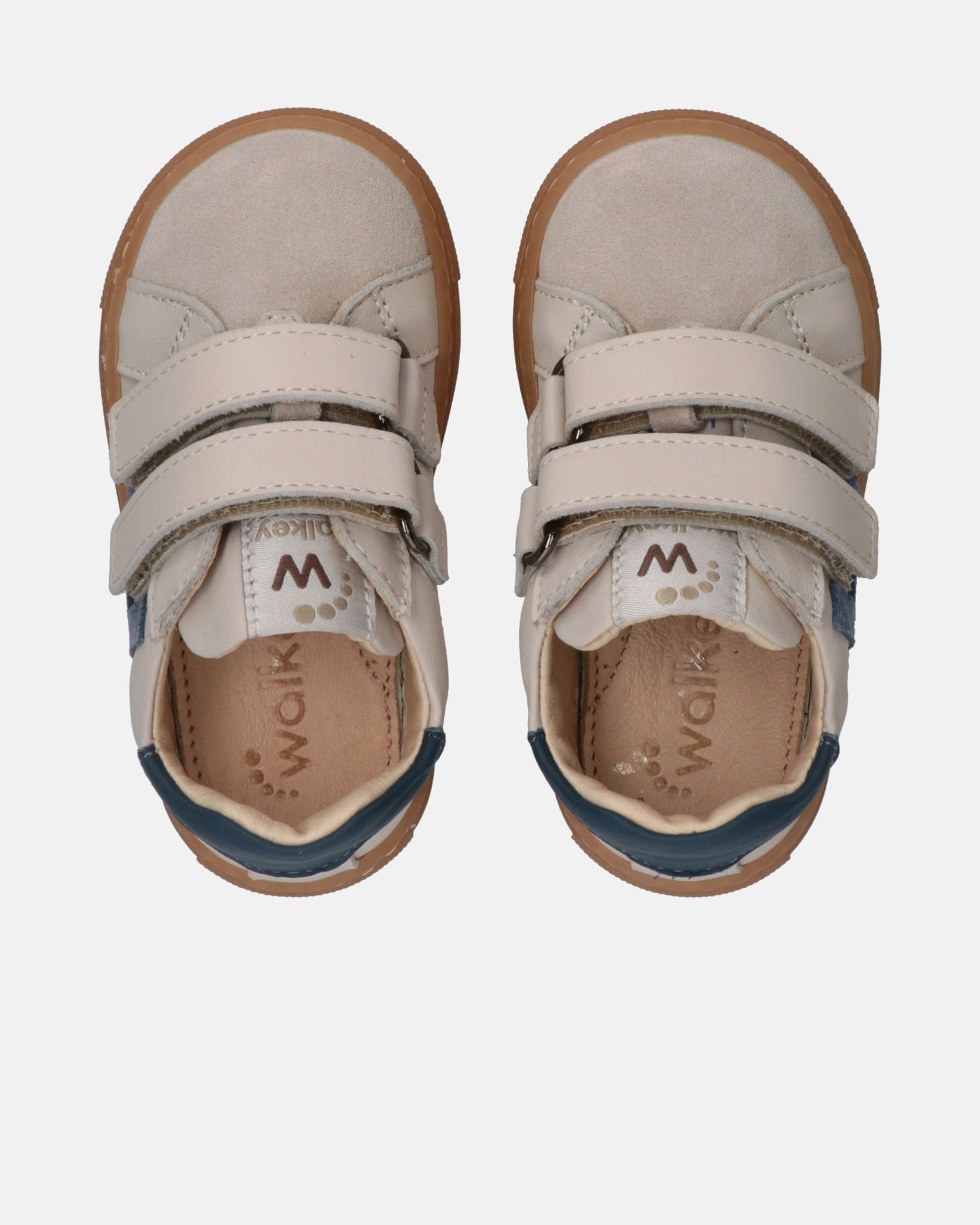 Sneakers primi passi Walkey bambino beige con velcro