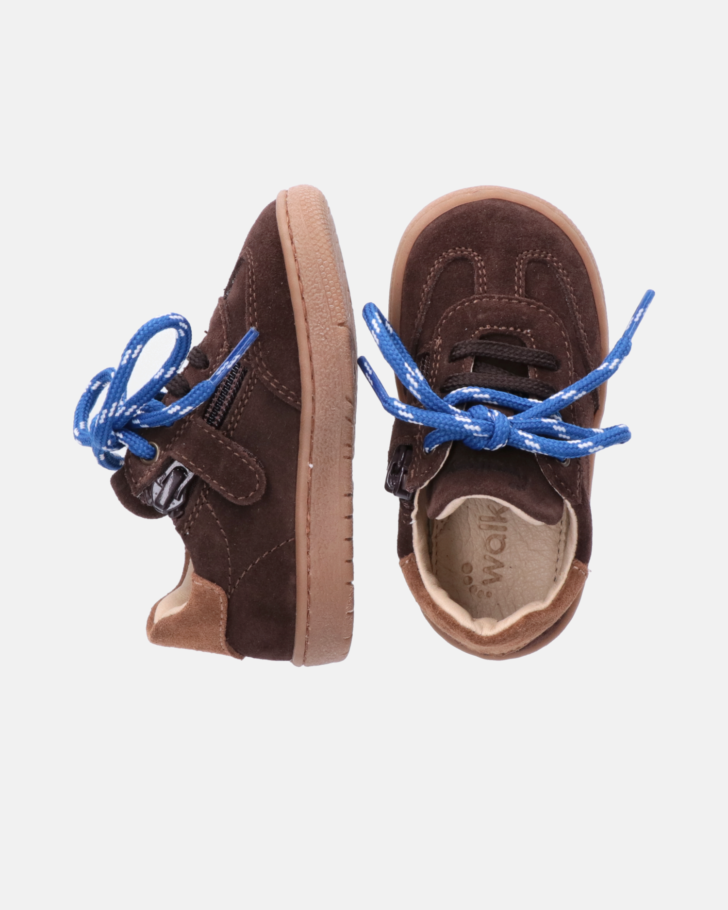 Sneakers bambino in camoscio con doppio laccio